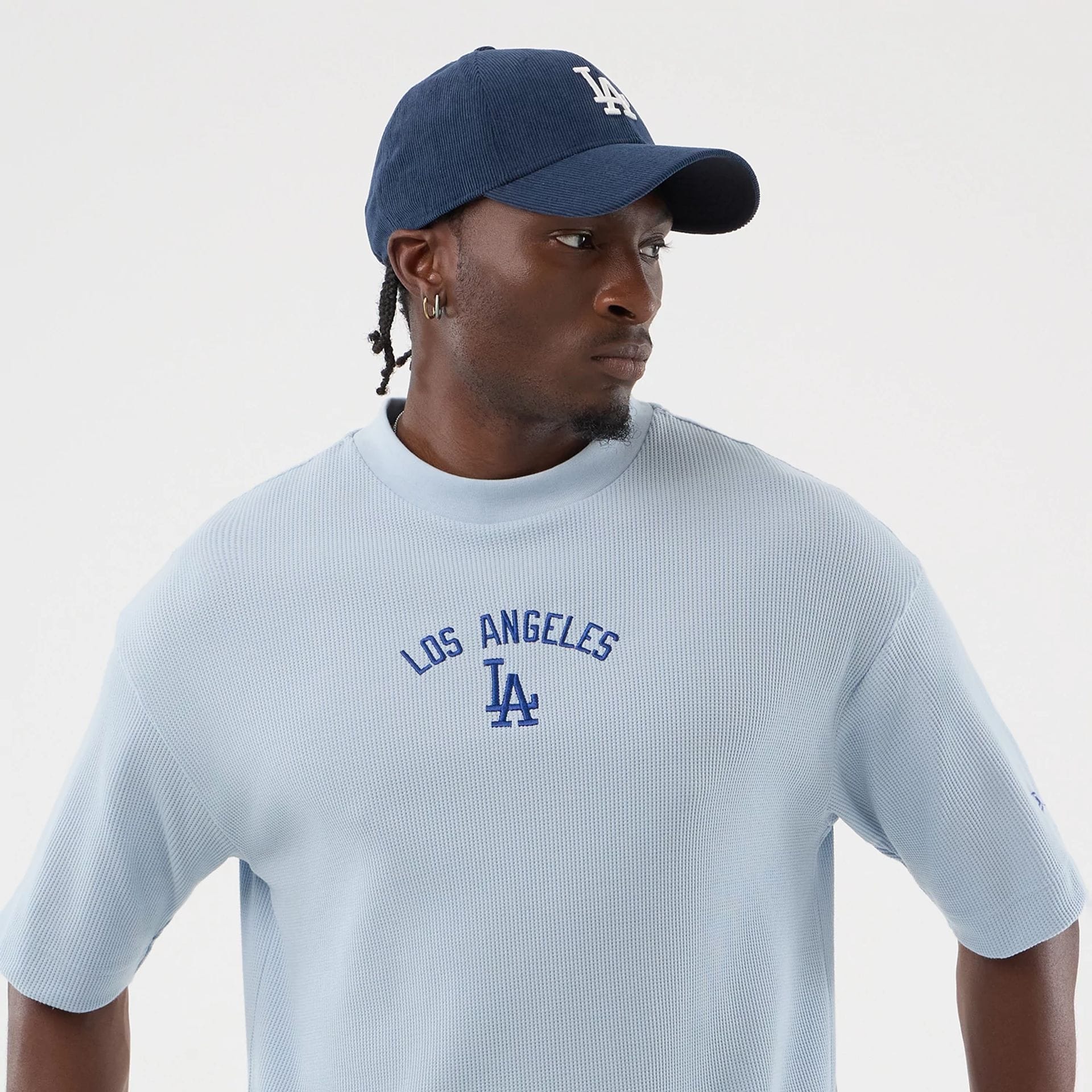 LA Dodgers MLB Waffle Pastel Blue T-Shirt - Image 4