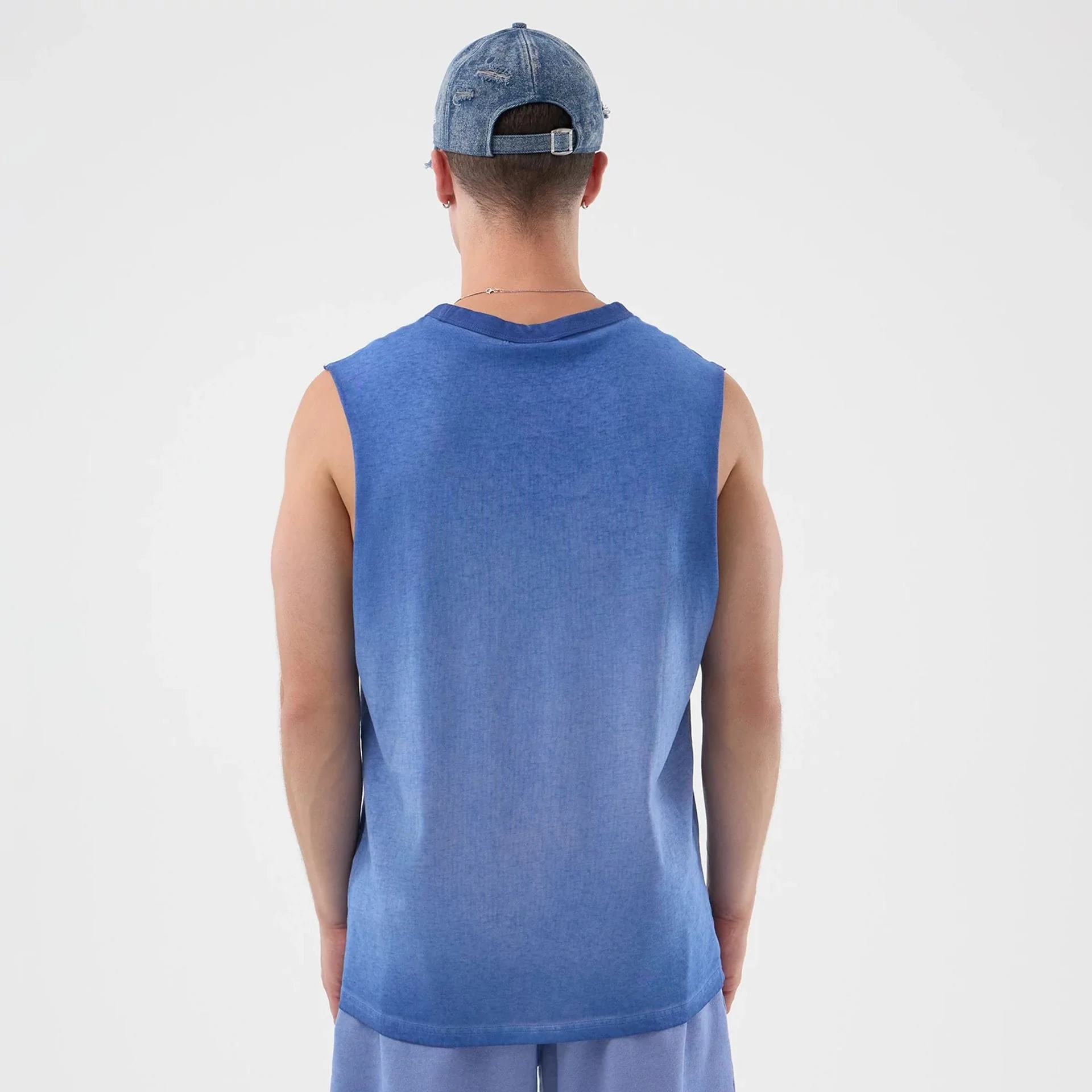 LA Dodgers MLB Washed Logo Pastel Blue Vest - Image 2