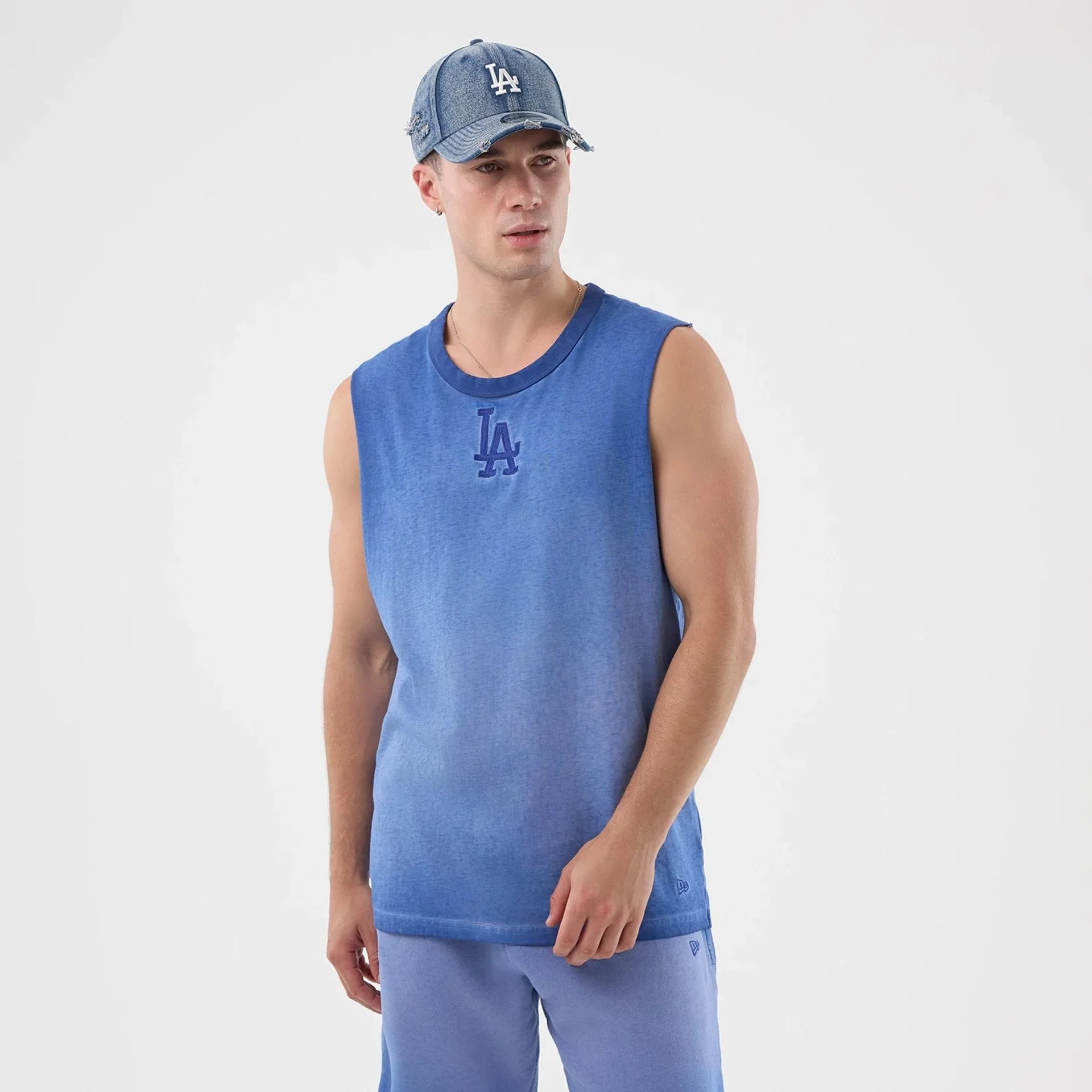 LA Dodgers MLB Washed Logo Pastel Blue Vest - Image 3