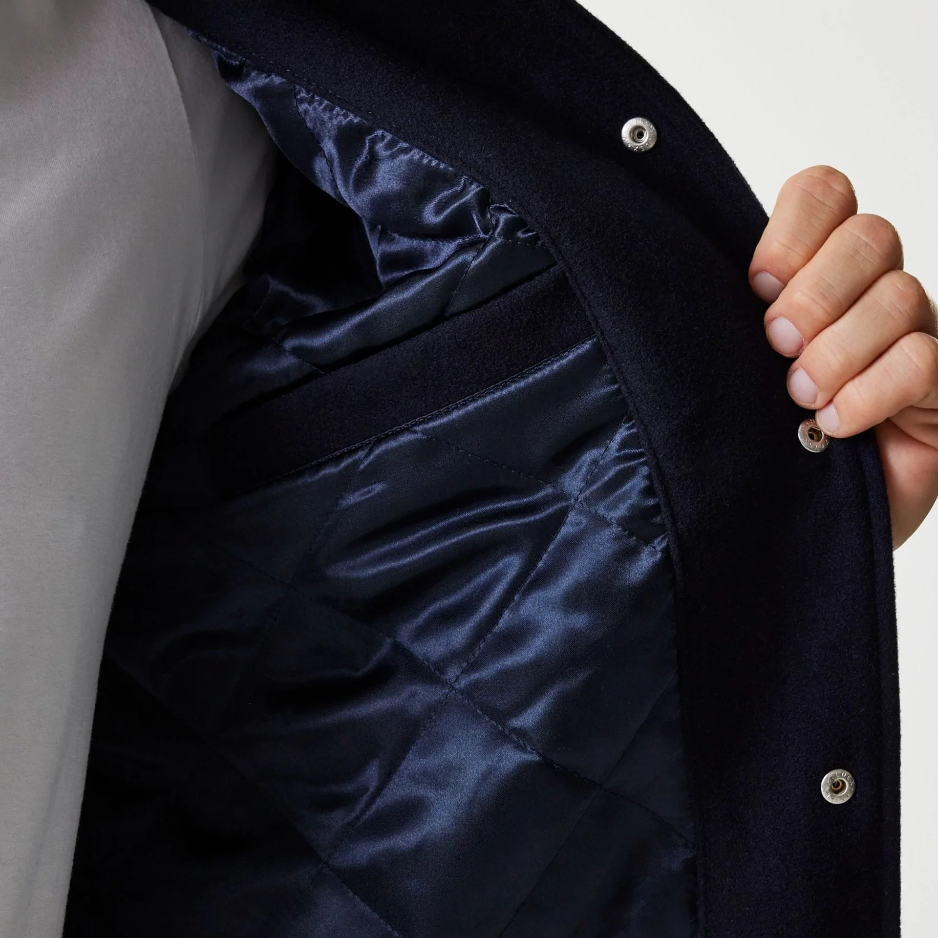 LA Dodgers MLB Wordmark Navy Varsity Jacket - Image 6