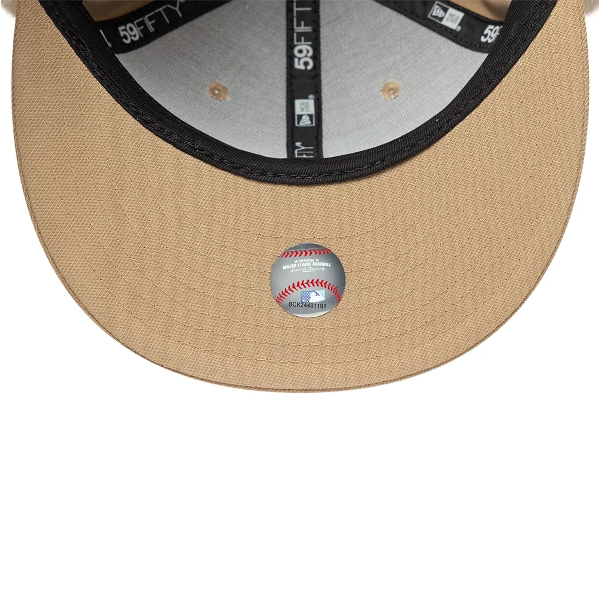 LA Dodgers MLB World Series Light Beige Dogear 59FIFTY Fitted Cap - Image 11