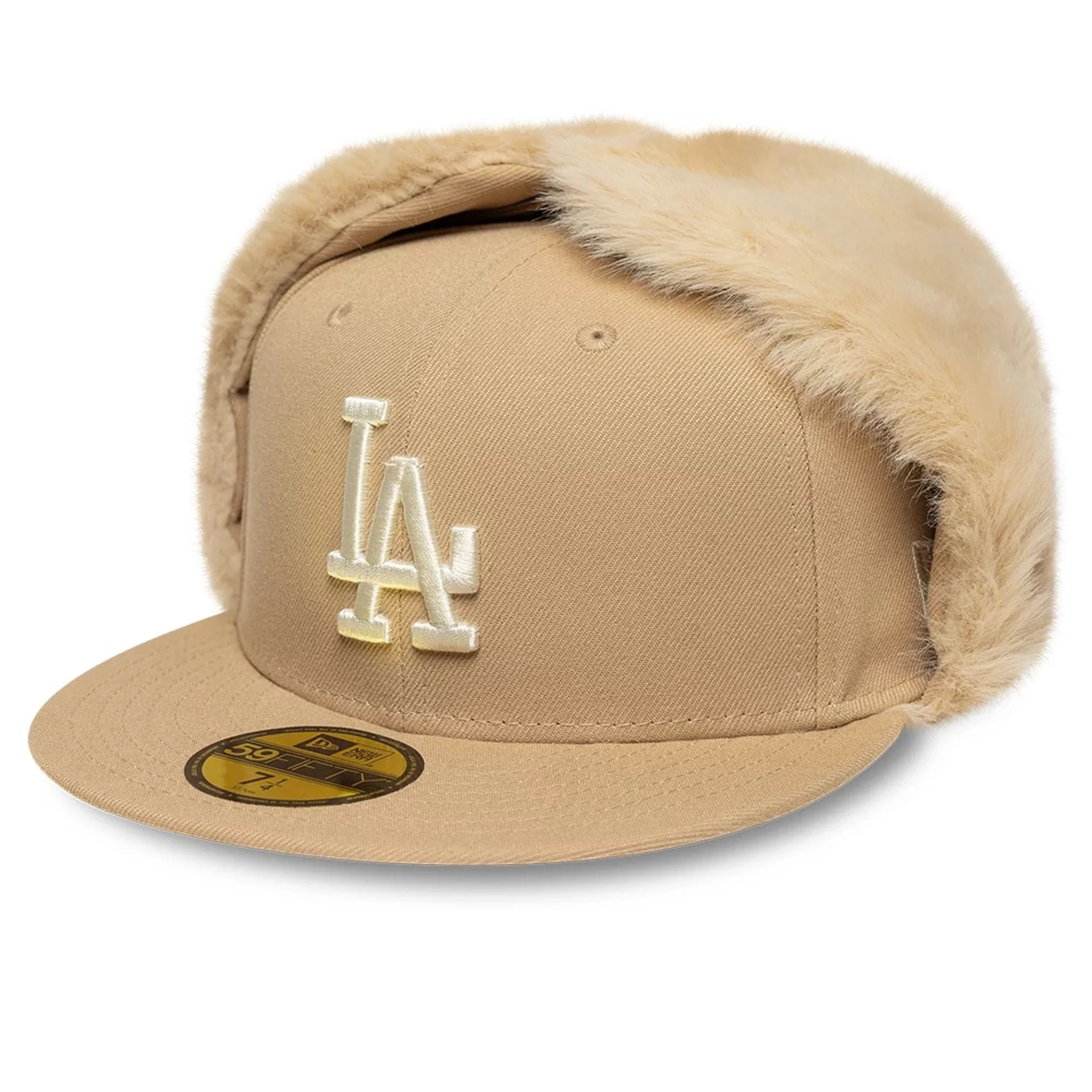 LA Dodgers MLB World Series Light Beige Dogear 59FIFTY Fitted Cap - Image 4