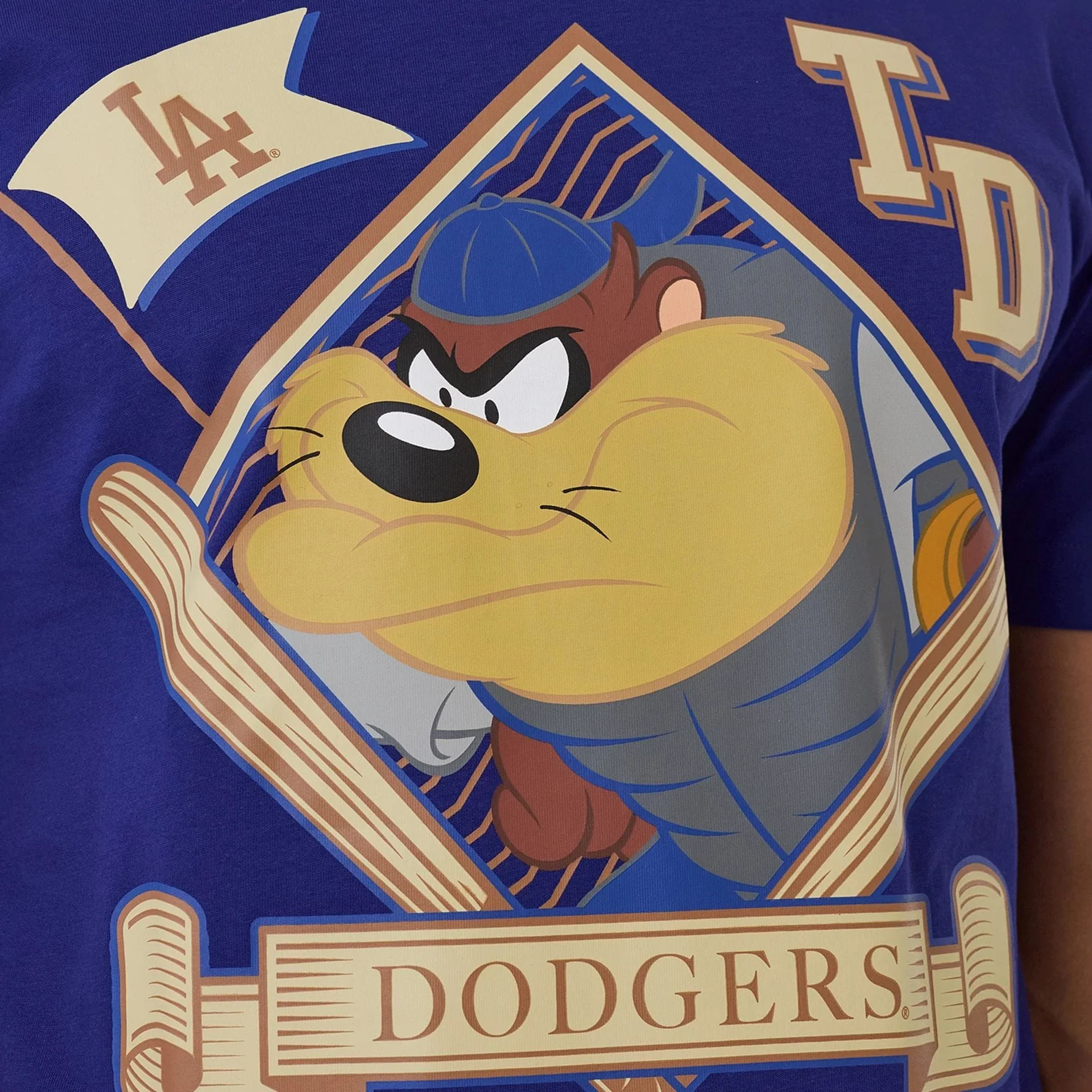 LA Dodgers MLB X Looney Tunes Dark Blue T-Shirt - Image 3