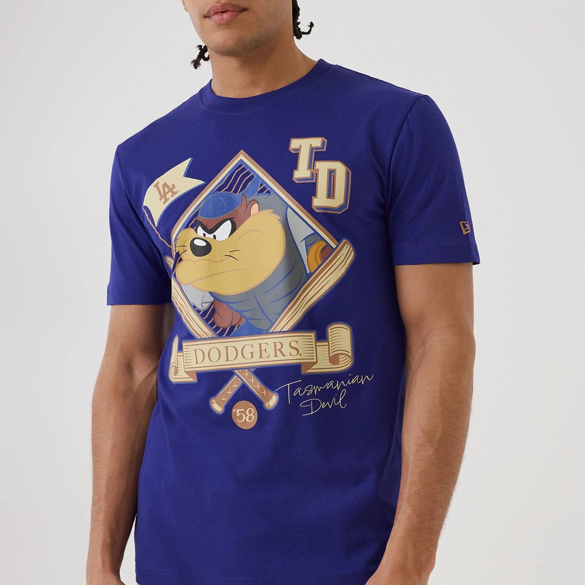 LA Dodgers MLB X Looney Tunes Dark Blue T-Shirt - Image 4