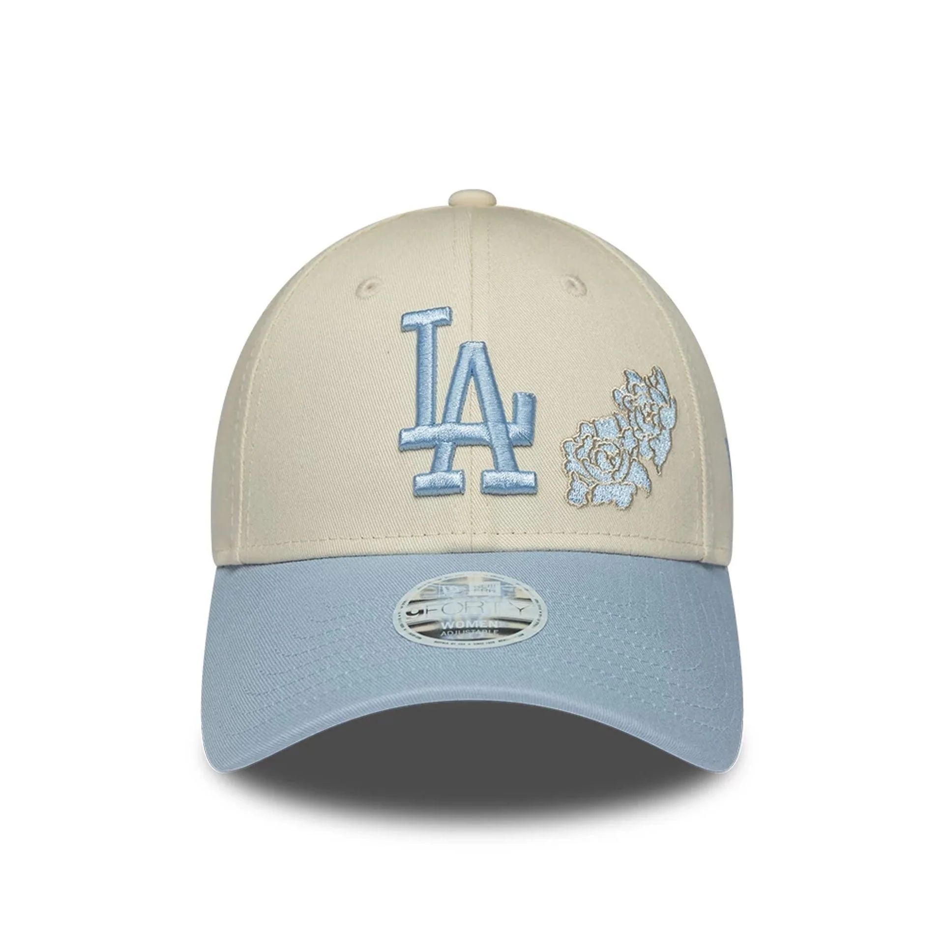 LA Dodgers Womens MLB Floral Cream 9FORTY Adjustable Cap - Image 2