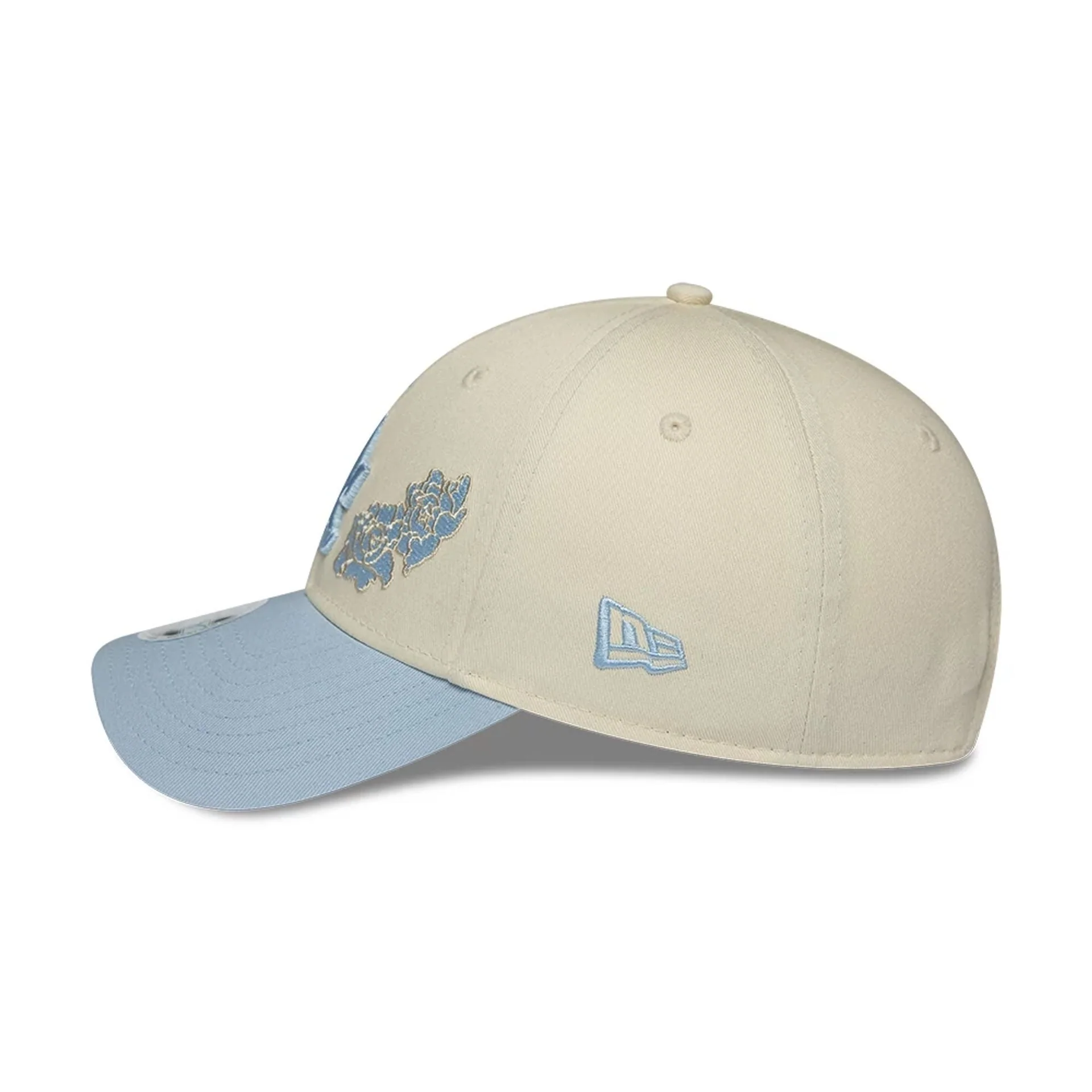 LA Dodgers Womens MLB Floral Cream 9FORTY Adjustable Cap - Image 4