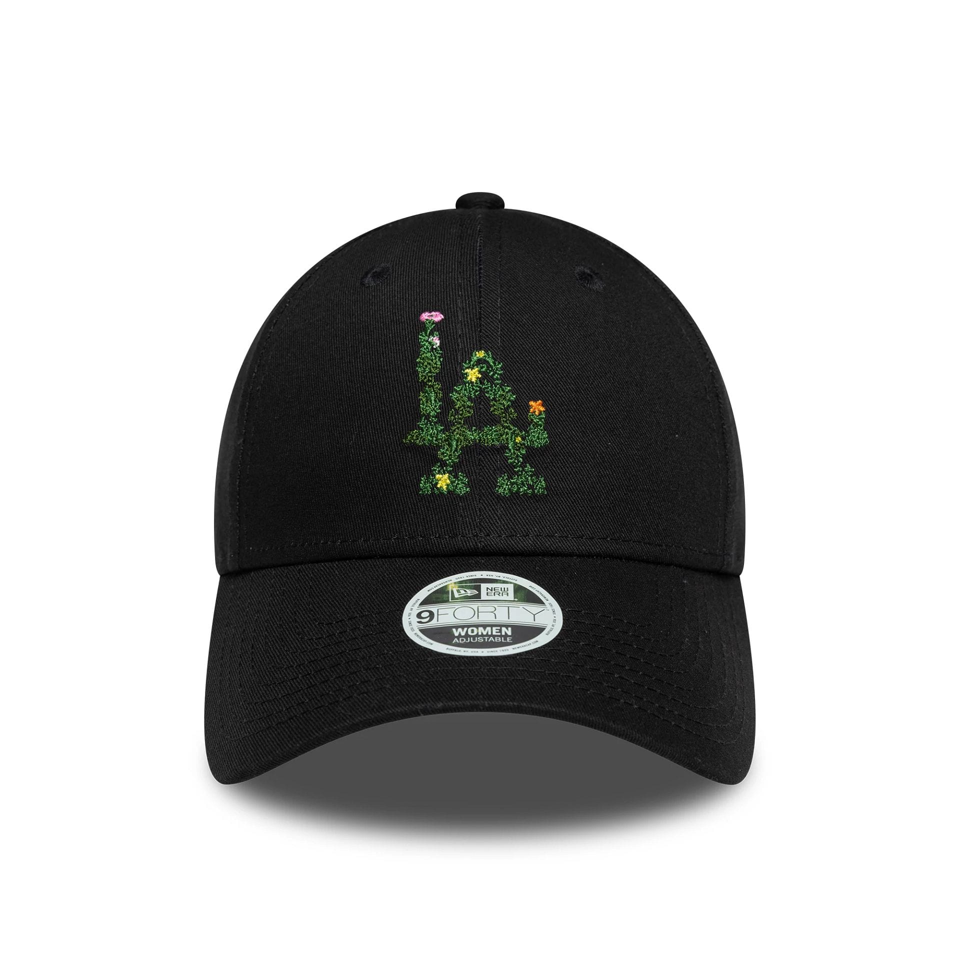LA Dodgers Womens MLB Floral Infill Black 9FORTY Adjustable Cap - Image 2