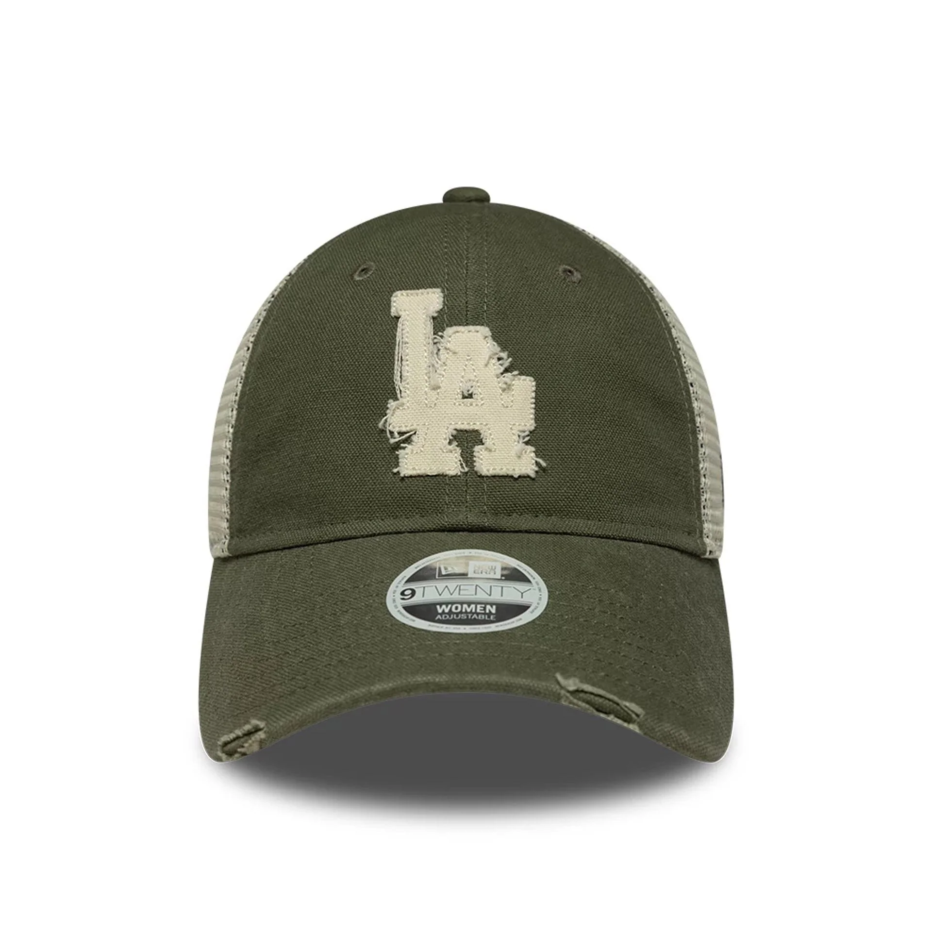 LA Dodgers Womens MLB Green 9TWENTY Trucker Adjustable Cap - Image 2