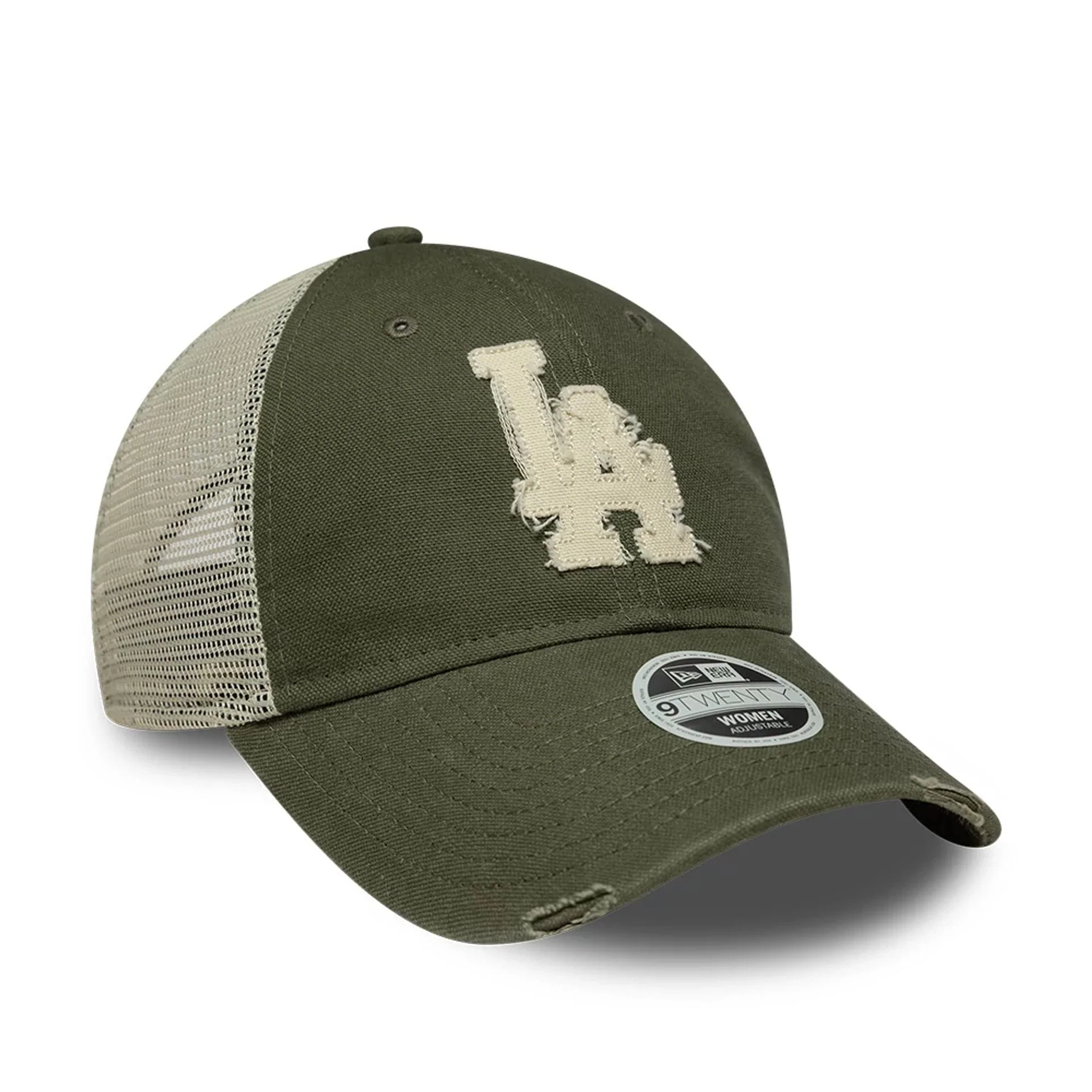 LA Dodgers Womens MLB Green 9TWENTY Trucker Adjustable Cap - Image 3