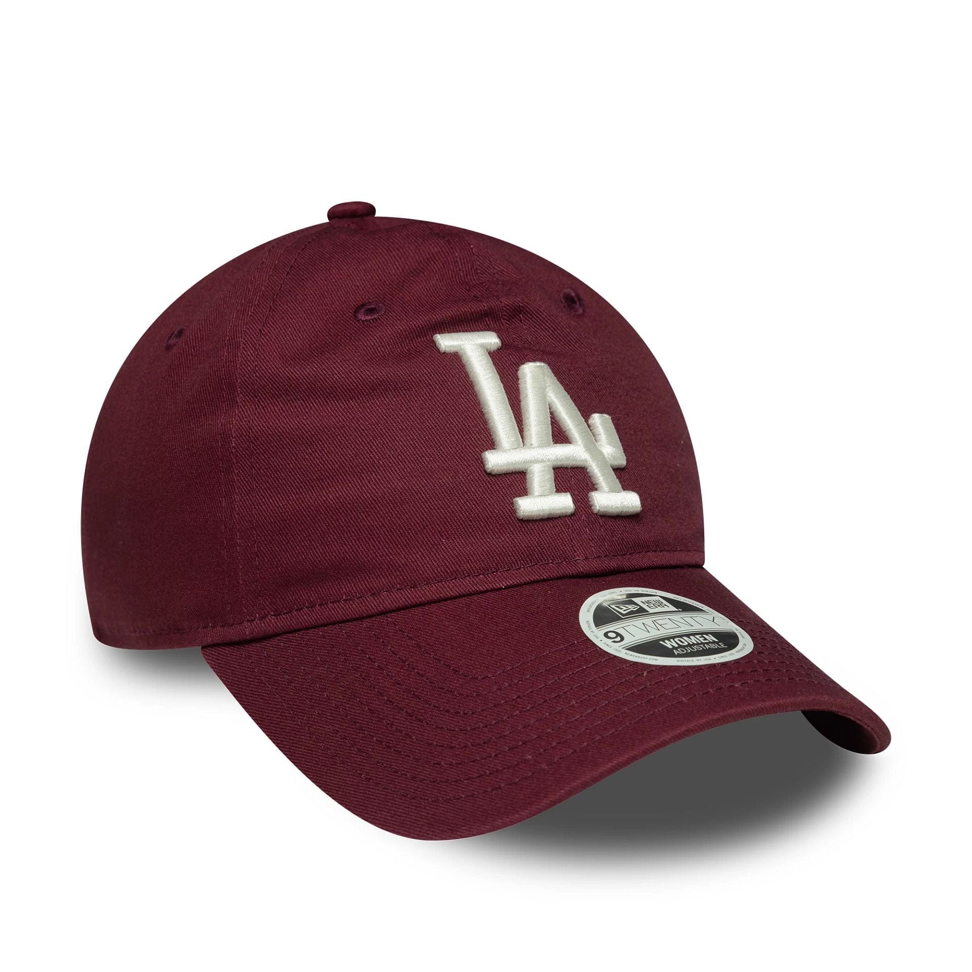 LA Dodgers Womens MLB League Essential Dark Red 9TWENTY Adjustable Cap - Image 3