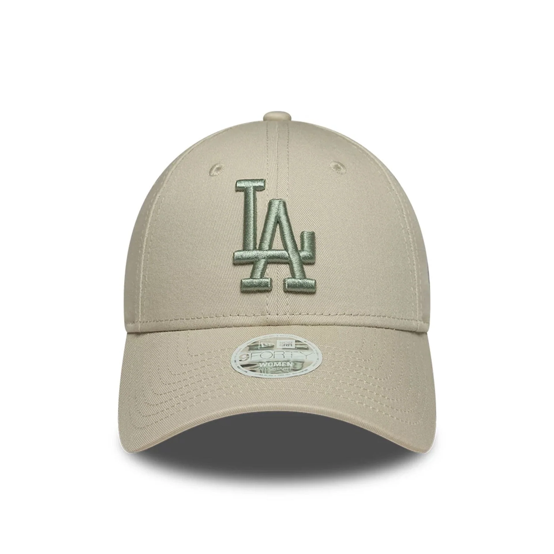LA Dodgers Womens MLB League Essential Light Beige 9FORTY Adjustable Cap - Image 2