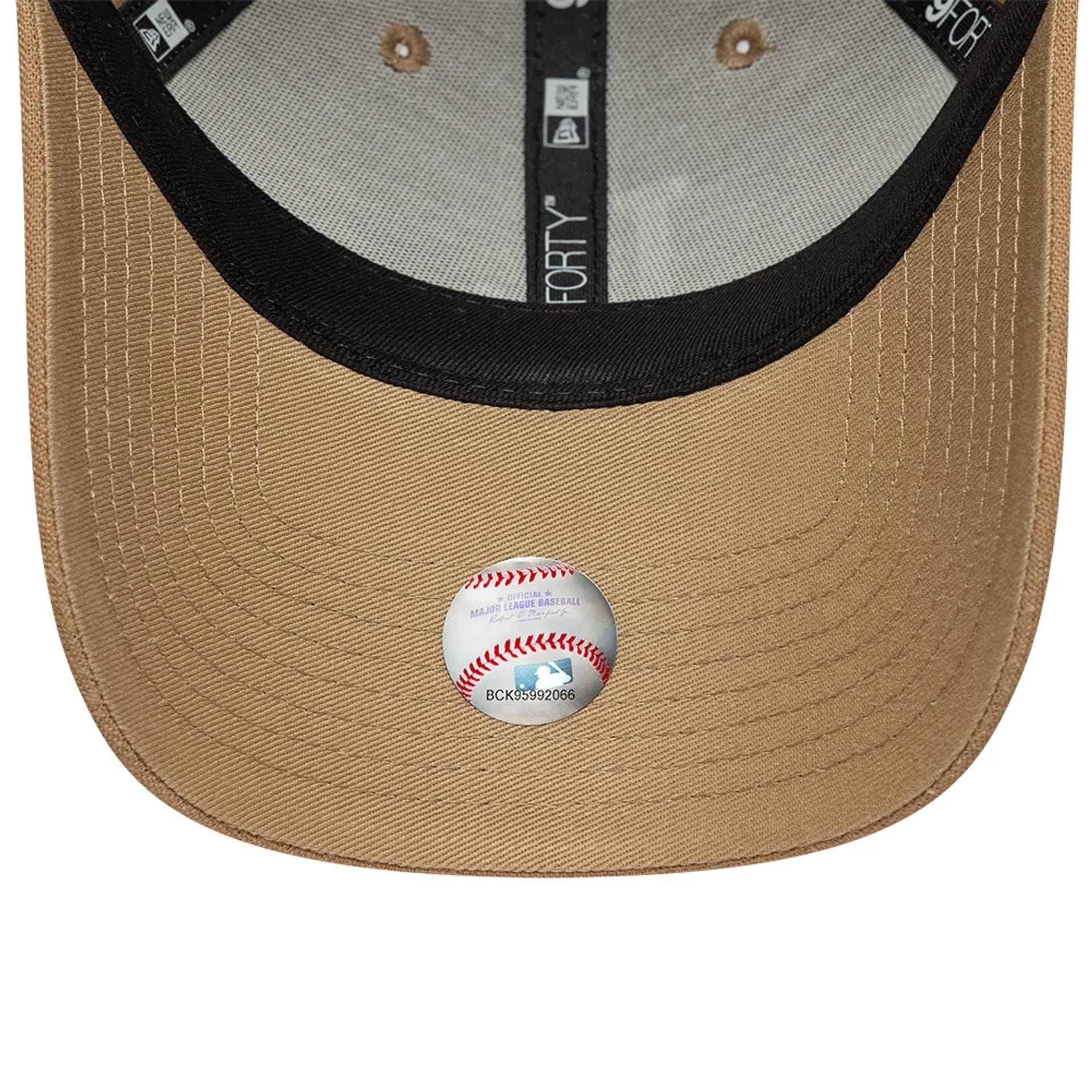 LA Dodgers Womens MLB Linen Dark Beige 9FORTY Adjustable Cap - Image 5