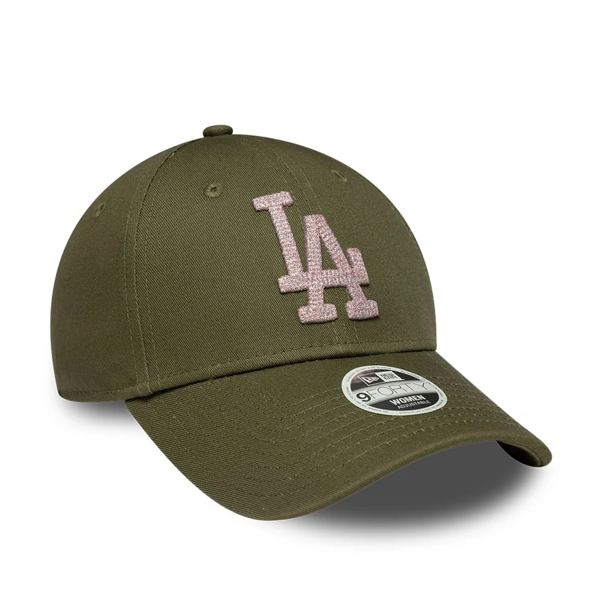 LA Dodgers Womens MLB Metallic Dark Green 9FORTY Adjustable Cap - Image 3
