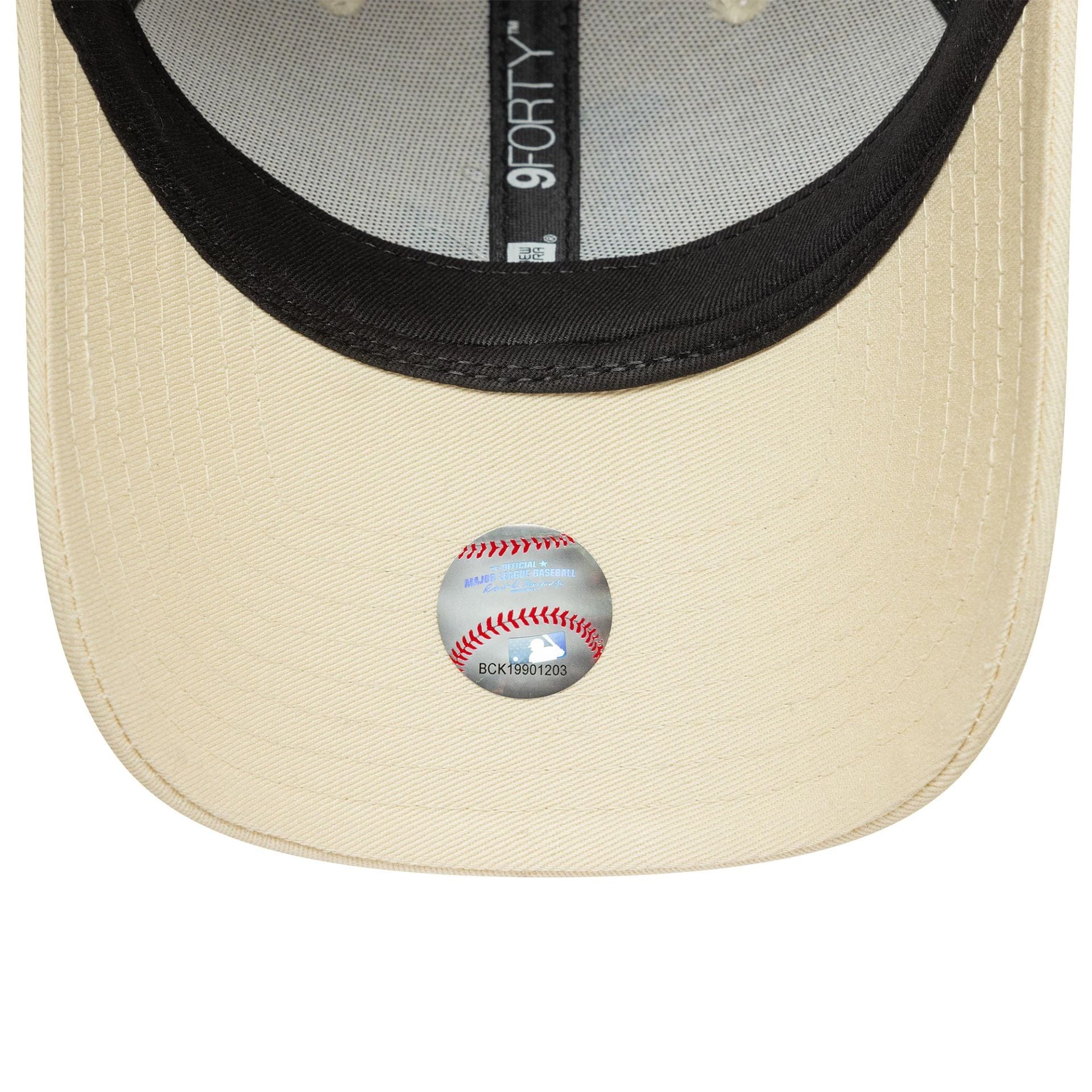 LA Dodgers Womens MLB Metallic Logo Cream 9FORTY Adjustable Cap - Image 5