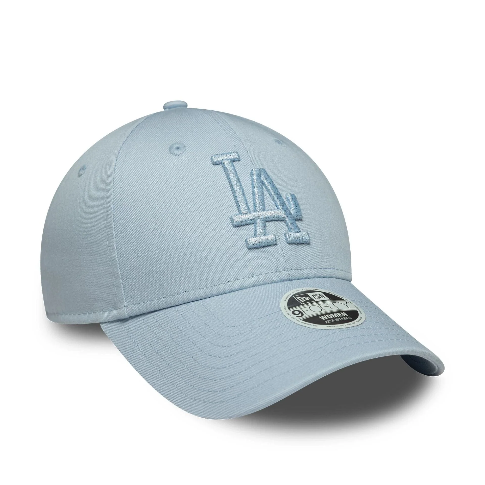 LA Dodgers Womens MLB Metallic Logo Pastel Blue 9FORTY Cap - Image 3