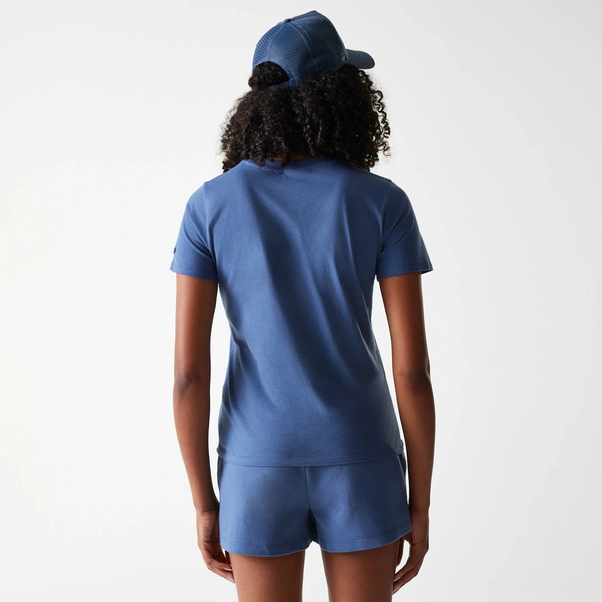 LA Dodgers Womens MLB Midi League Essential Dark Blue Shorts - Image 2