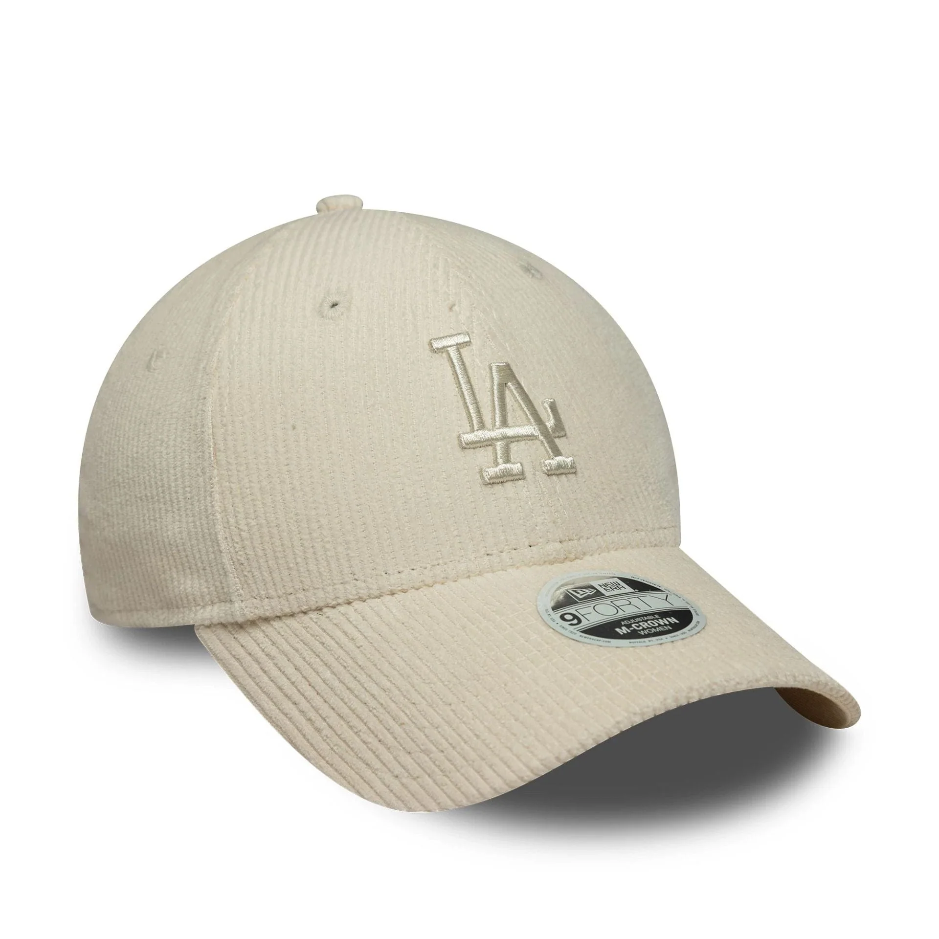LA Dodgers Womens MLB Pastel Cord Light Beige 9FORTY M-Crown Cap - Image 3