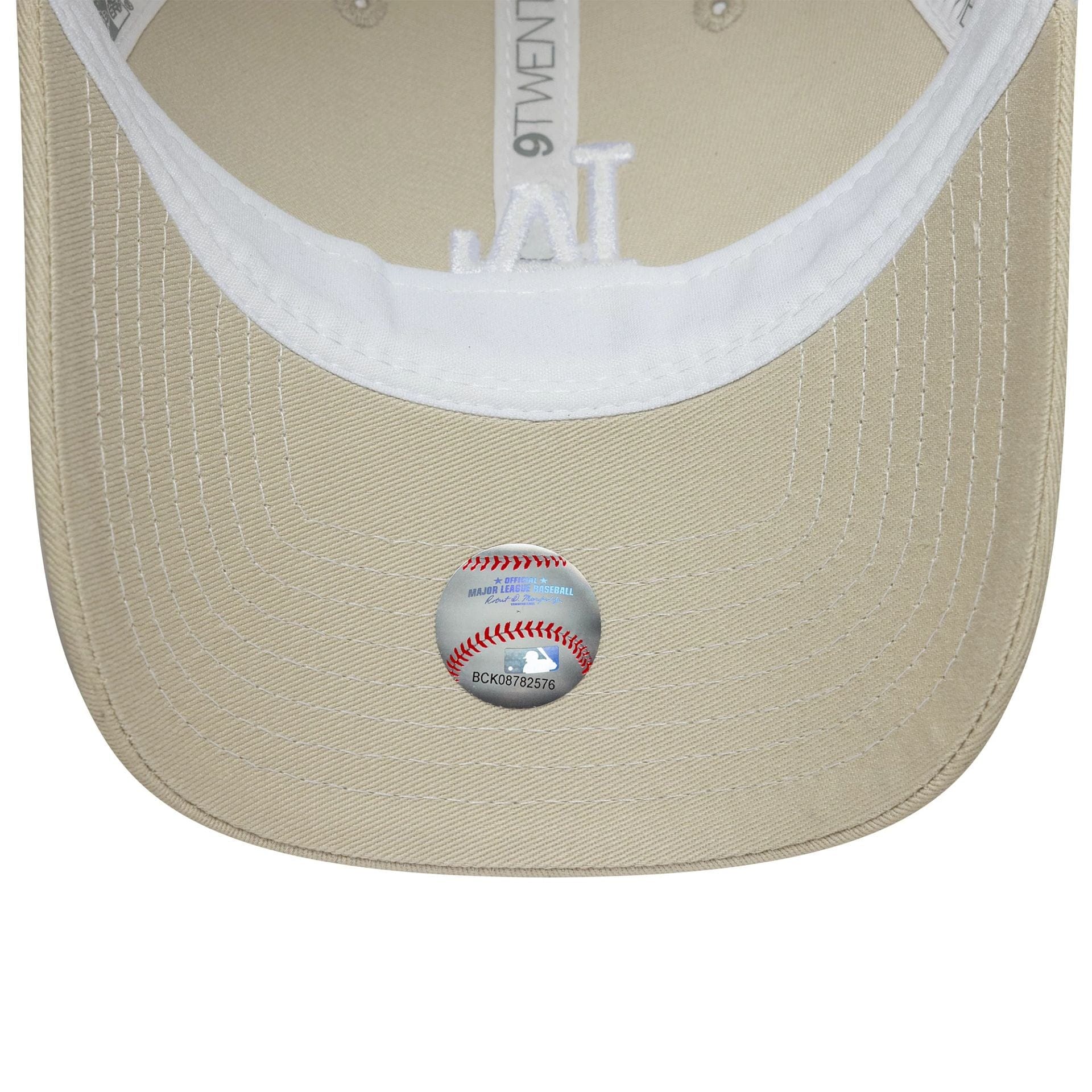 LA Dodgers Womens MLB Washed Cream 9TWENTY Adjustable Cap - Image 5
