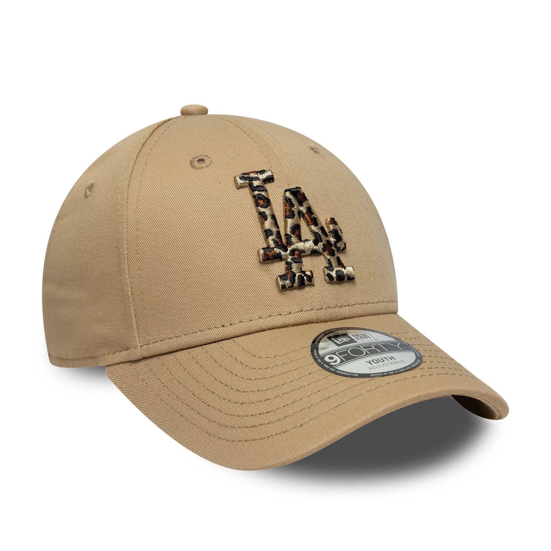 LA Dodgers Youth MLB Animal Infill Light Beige 9FORTY Cap - Image 3