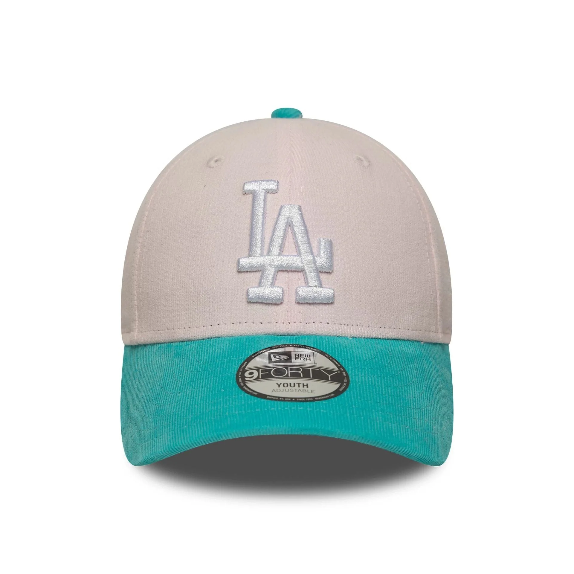 LA Dodgers Youth MLB Cord Pastel Pink 9FORTY Adjustable Cap - Image 2