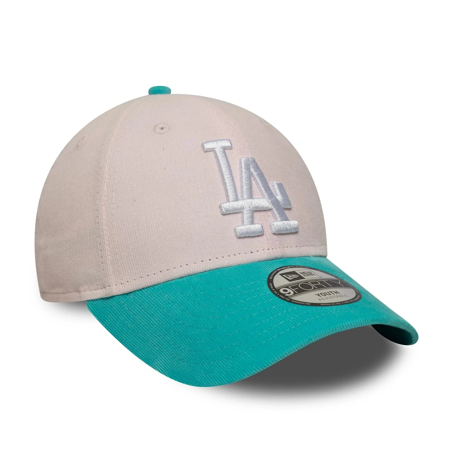 LA Dodgers Youth MLB Cord Pastel Pink 9FORTY Adjustable Cap - Image 3