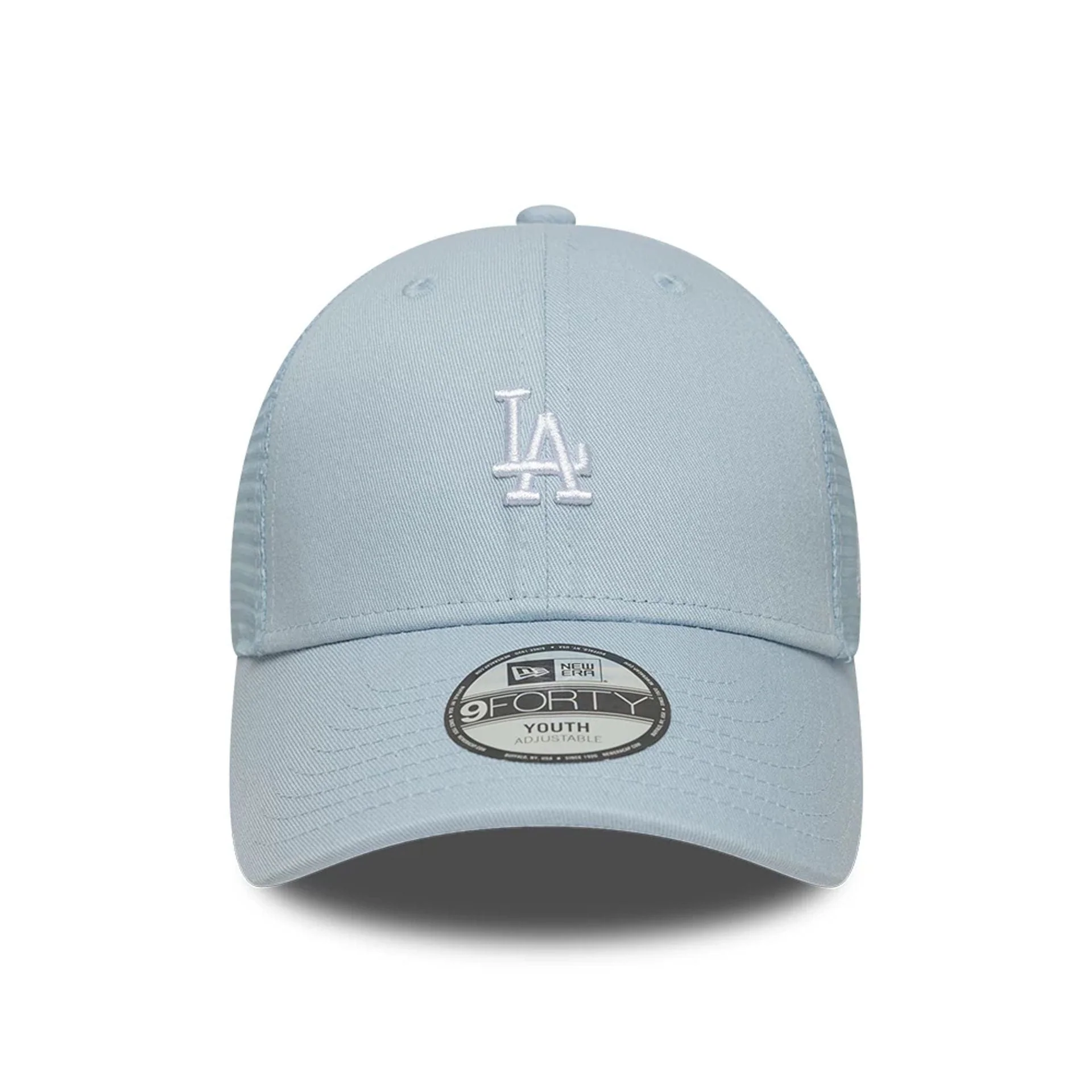 LA Dodgers Youth MLB Homefield Pastel Blue 9FORTY Trucker Adjustable Cap - Image 2
