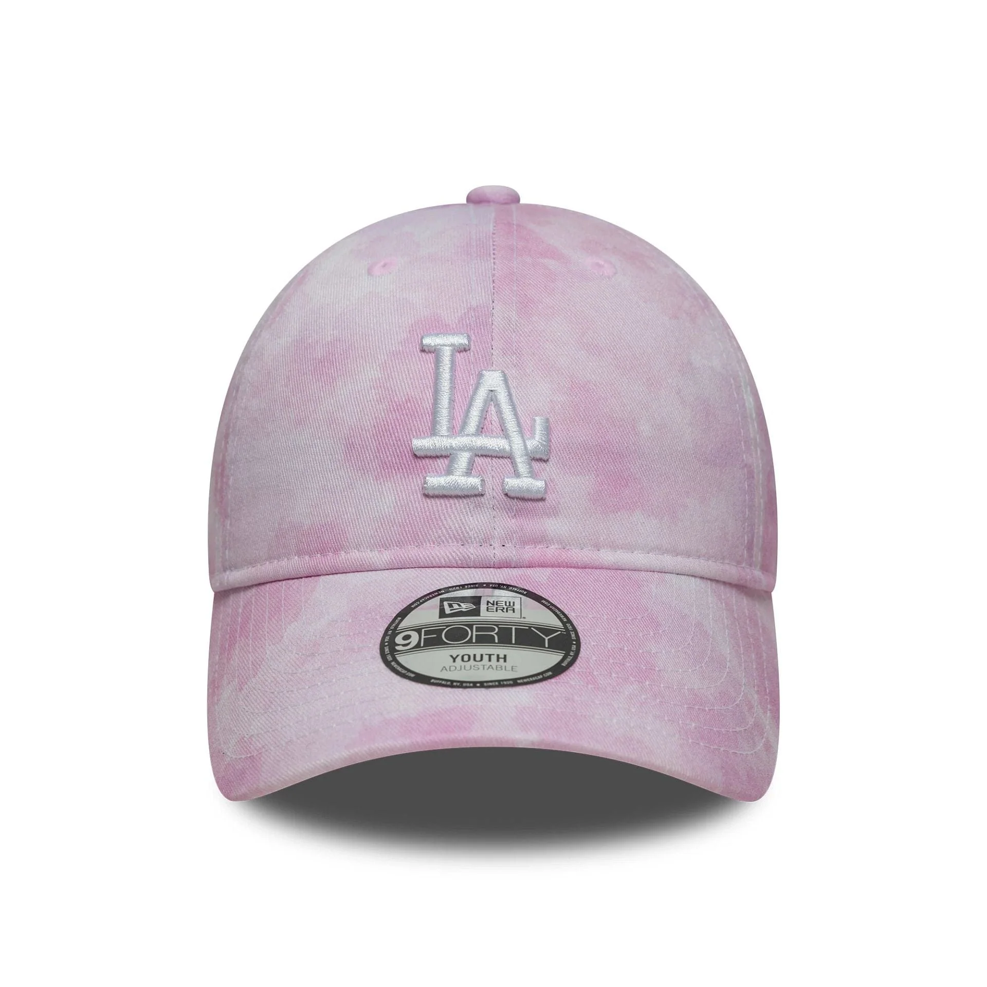 LA Dodgers Youth MLB Tie Dye Pastel Pink 9TWENTY Cap - Image 2