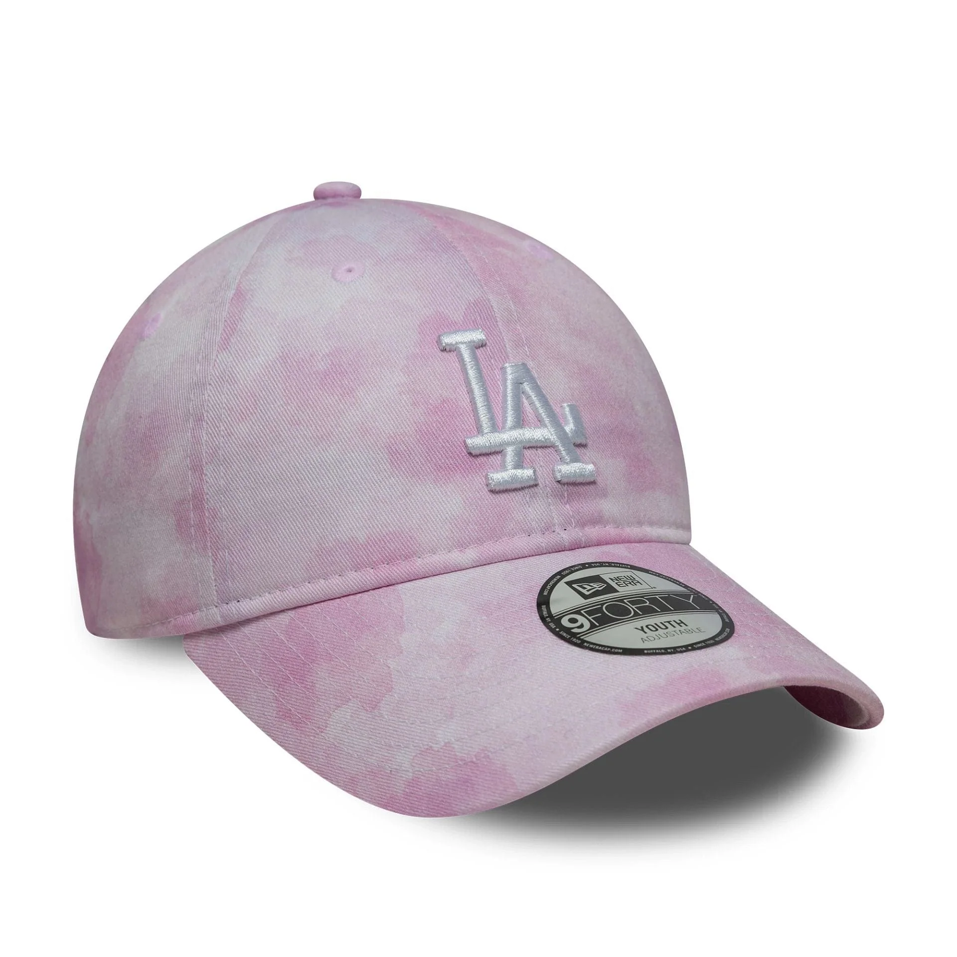 LA Dodgers Youth MLB Tie Dye Pastel Pink 9TWENTY Cap - Image 3