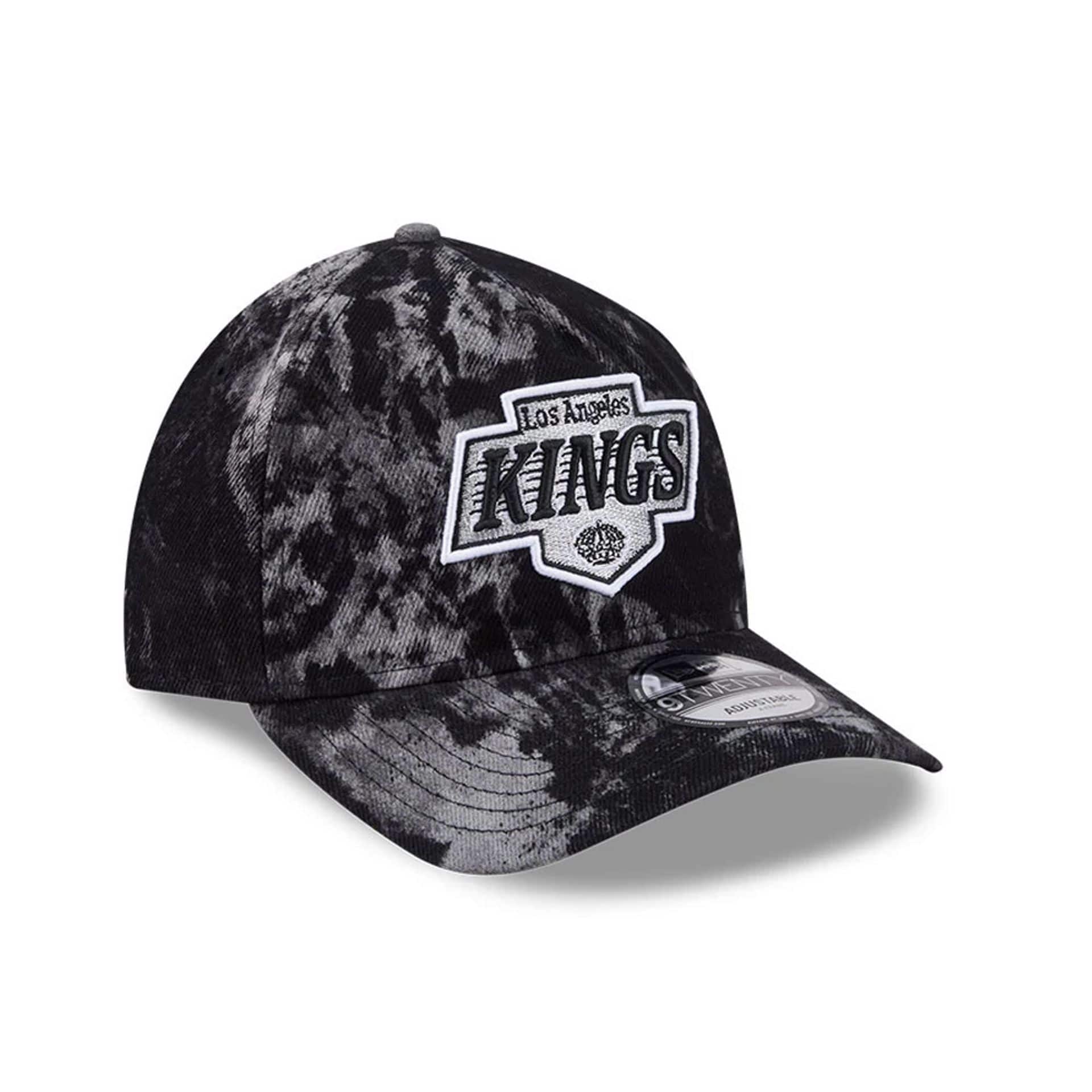 LA Kings NHL Bleached Denim Black 9TWENTY A-Frame Adjustable Cap - Image 3