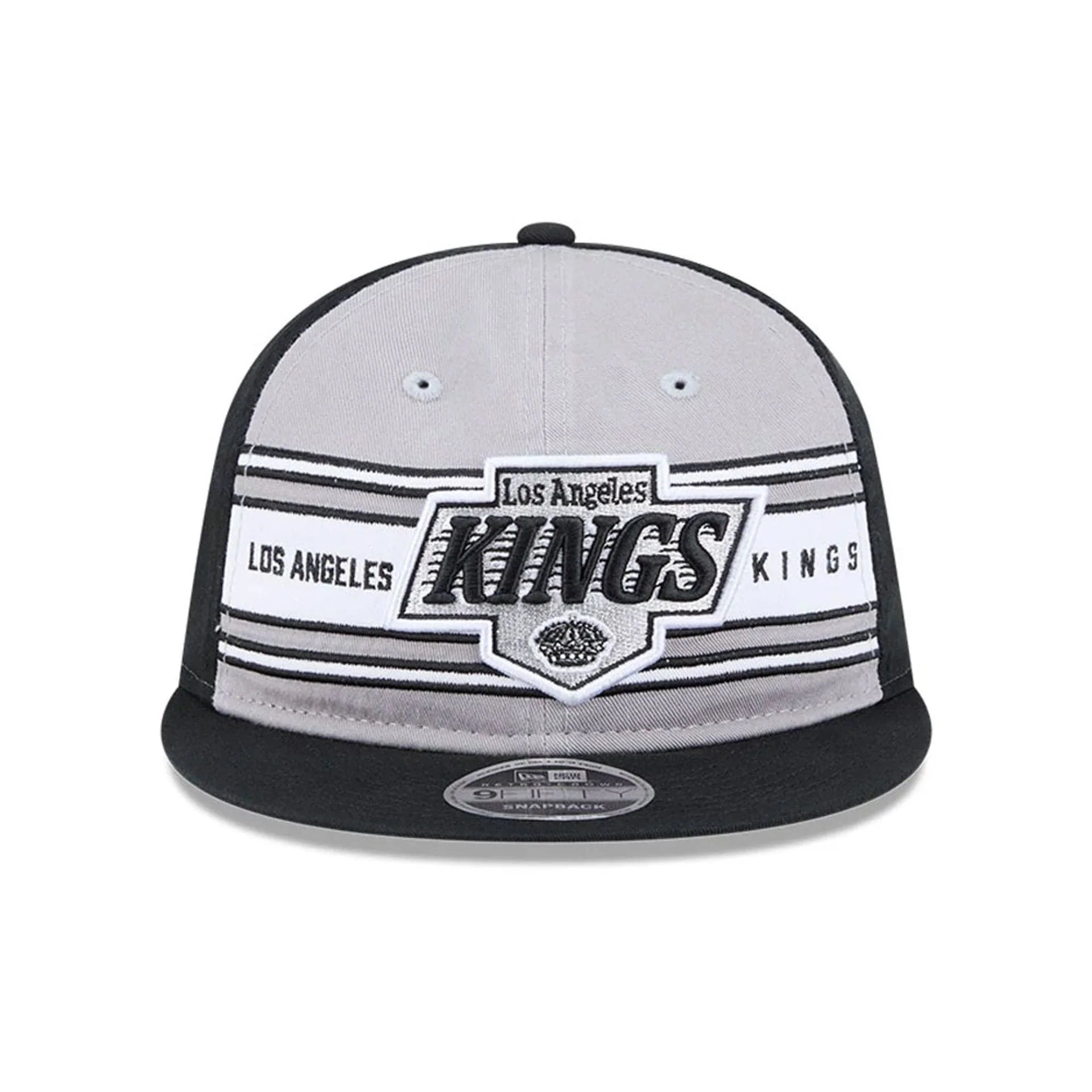 LA Kings NHL Team Stripes Black Retro Crown 9FIFTY Adjustable Cap - Image 2