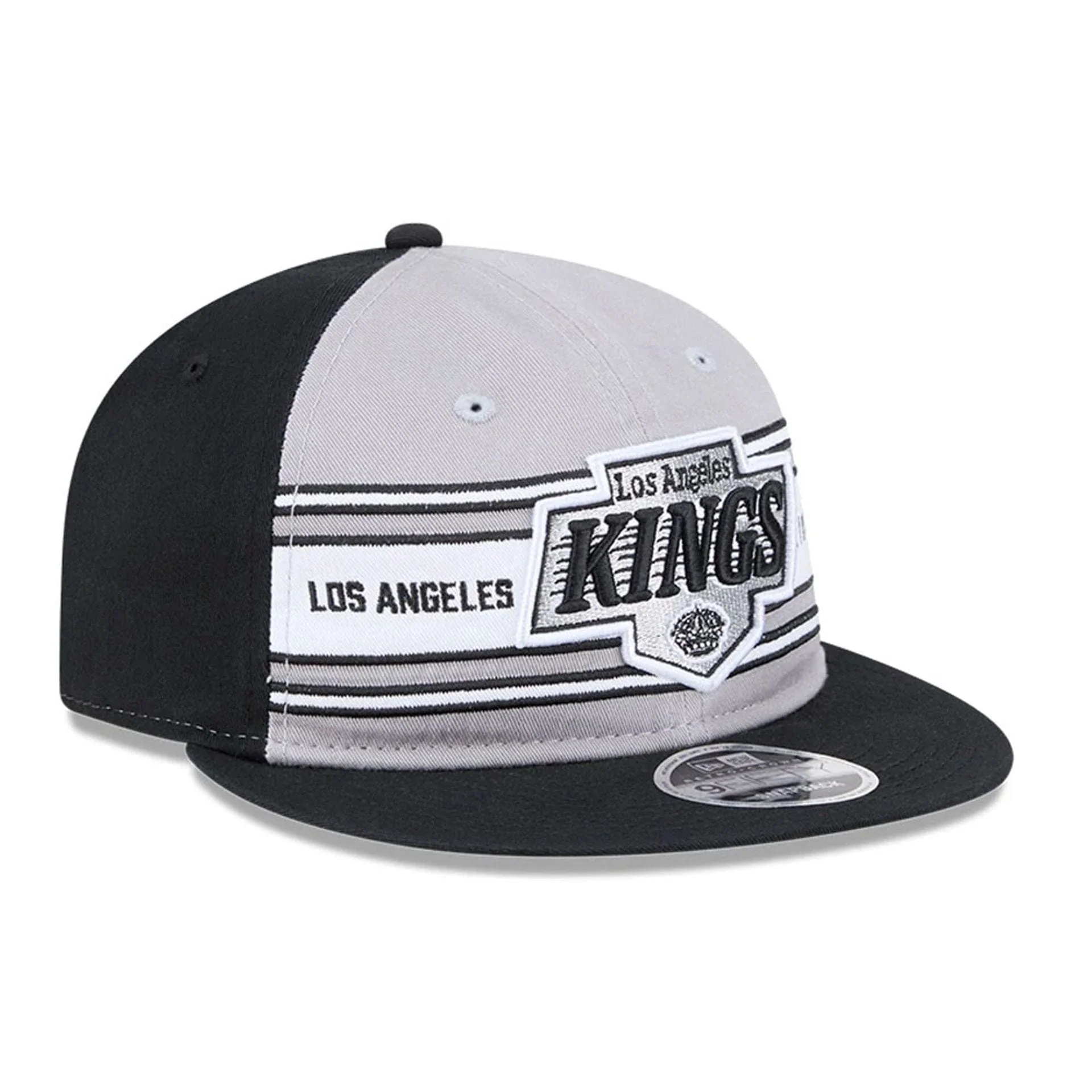 LA Kings NHL Team Stripes Black Retro Crown 9FIFTY Adjustable Cap - Image 3
