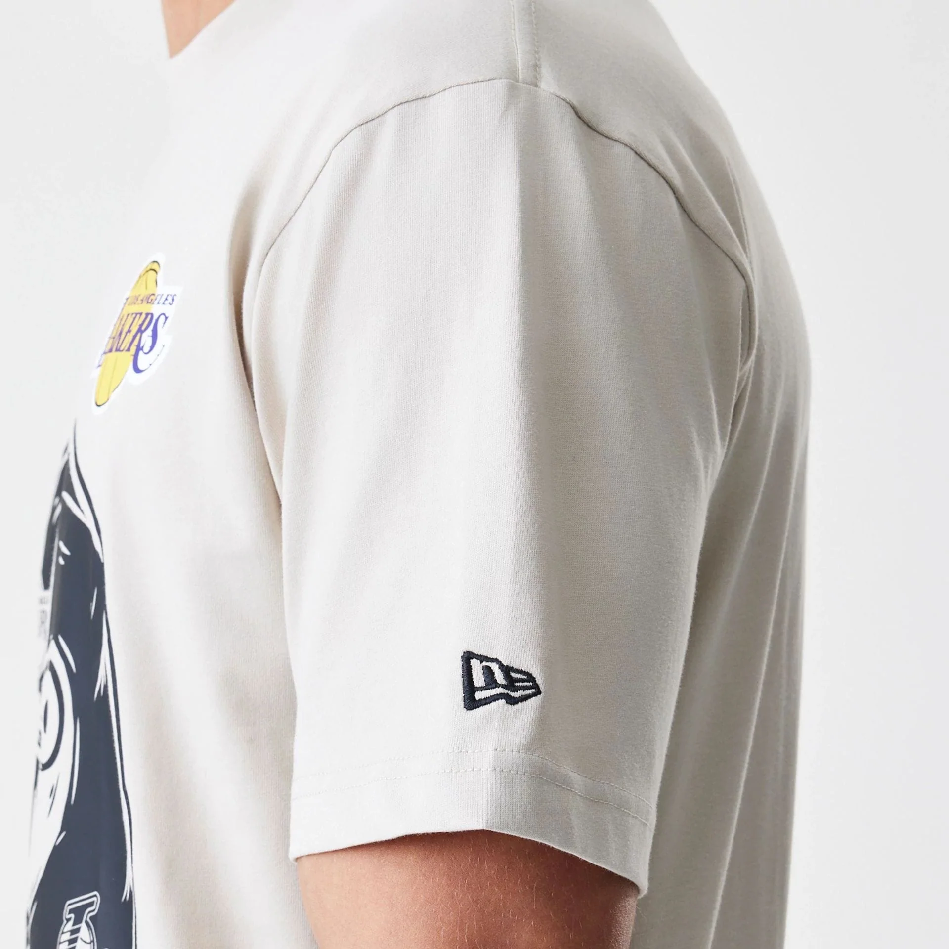 LA Lakers Modern Driver Light Beige T-Shirt - Image 4