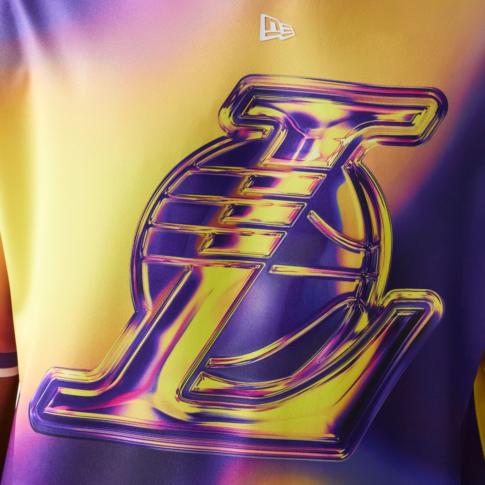 LA Lakers NBA All Over Print Purple T-Shirt - Image 5