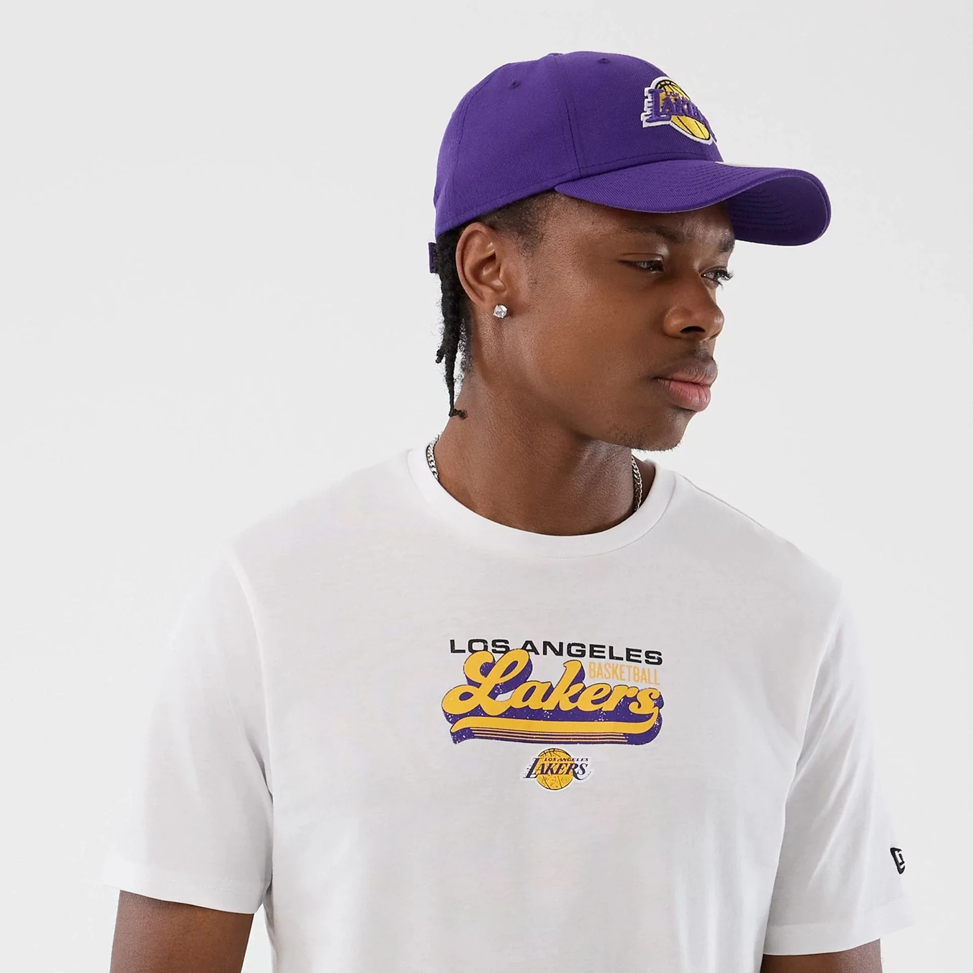 LA Lakers NBA Back To School White T-Shirt - Image 3