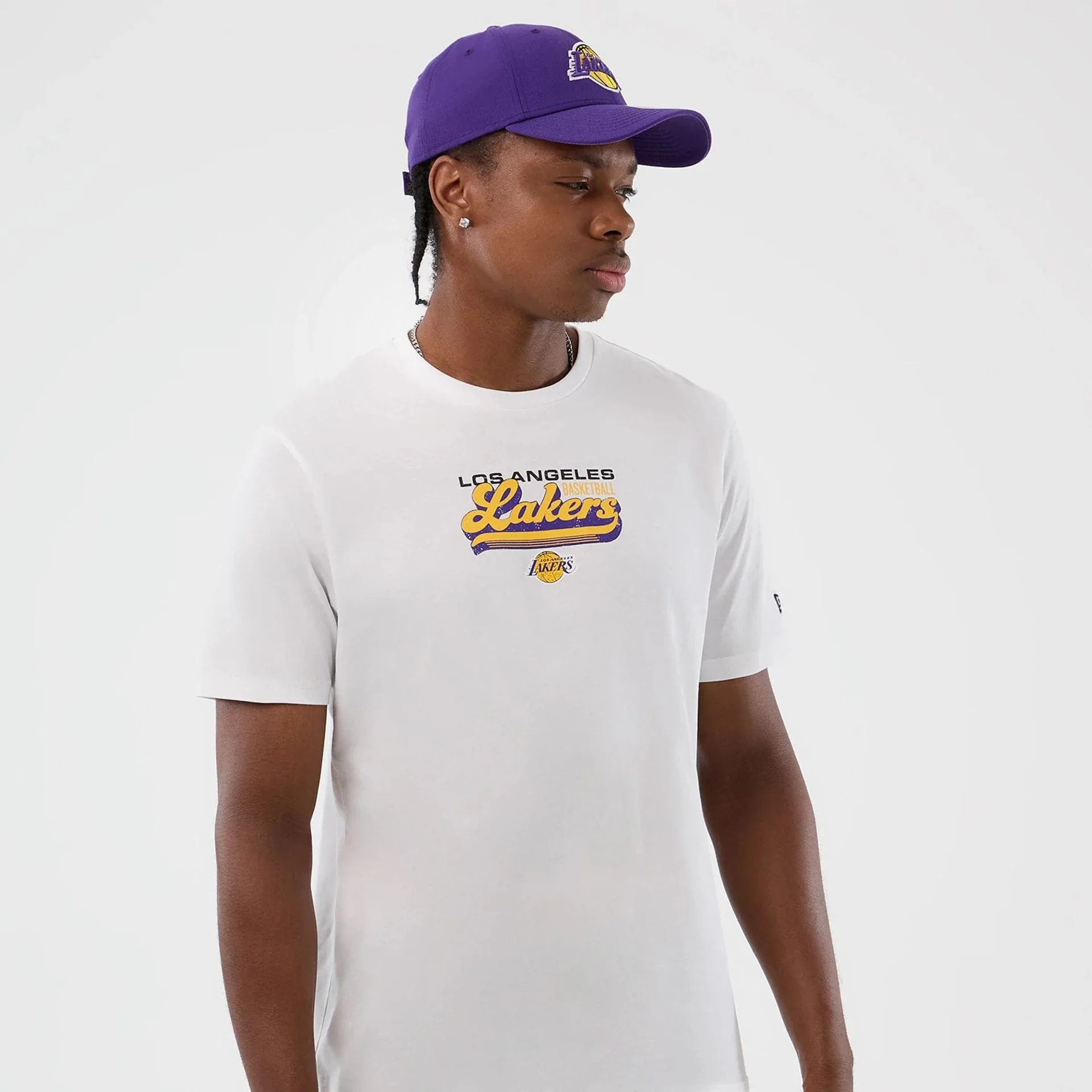 LA Lakers NBA Back To School White T-Shirt - Image 6