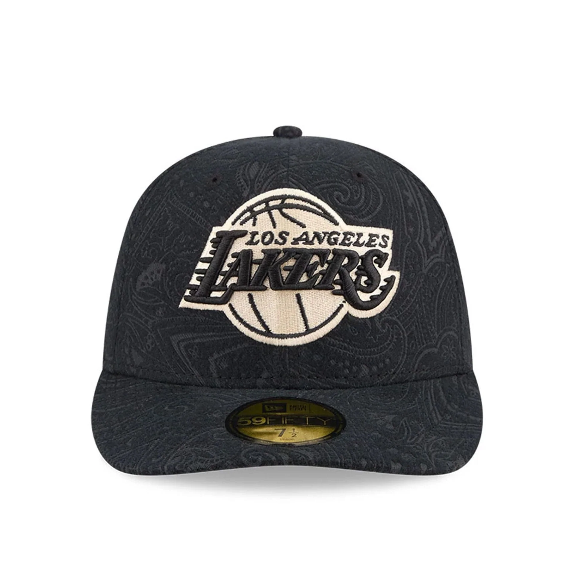 LA Lakers NBA Brushed Cotton Black 59FIFTY Fitted Cap - Image 3