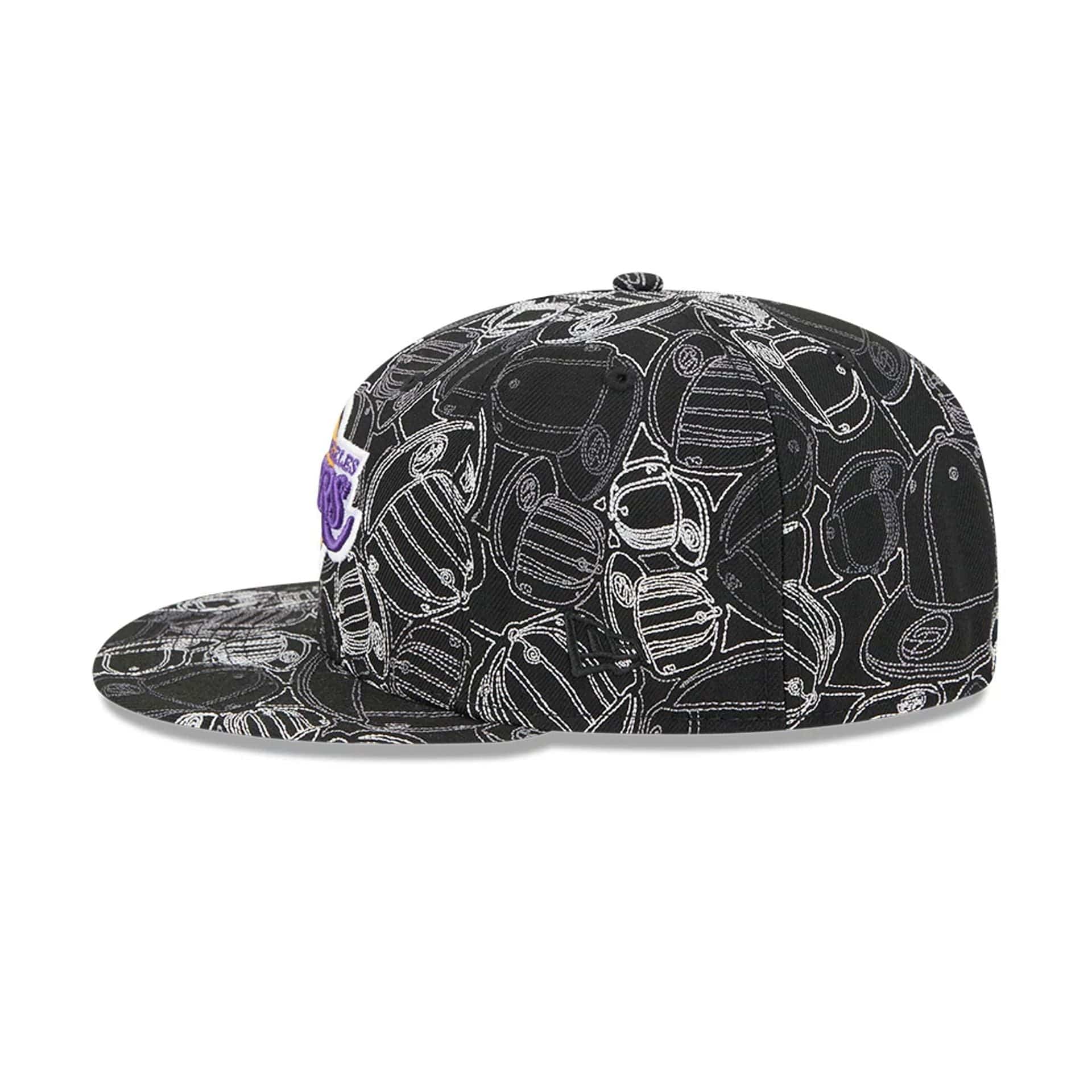 LA Lakers NBA Cap Scramble Black 59FIFTY Fitted Cap - Image 6