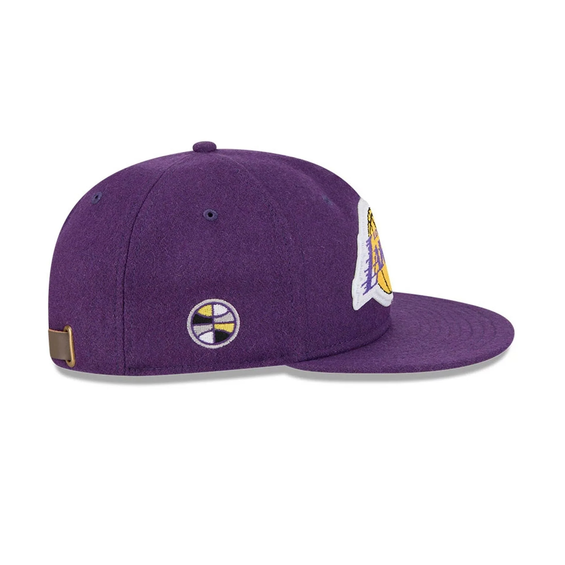 LA Lakers NBA Chenille Woven Purple Retro Crown 9FIFTY Adjustable Cap - Image 6