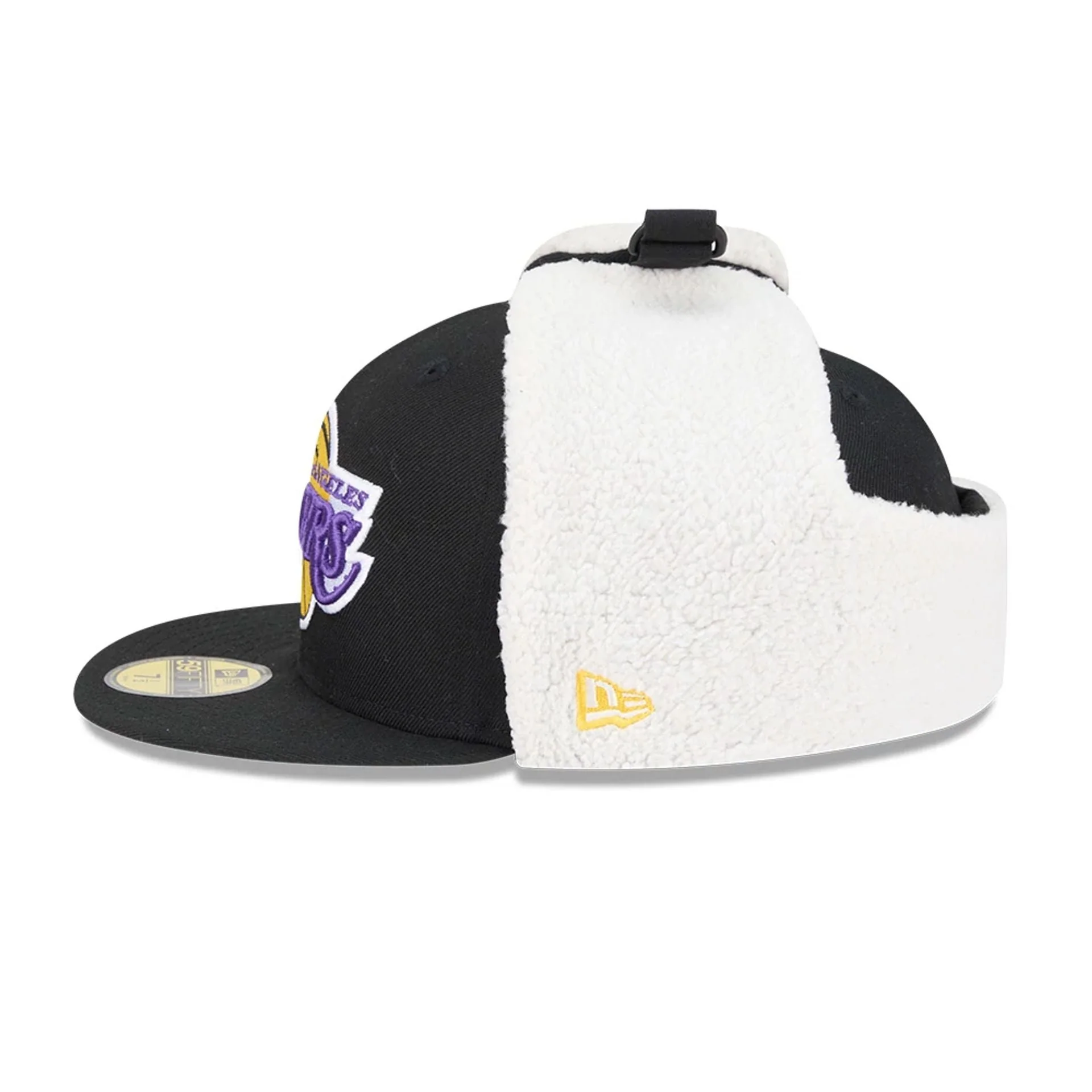 LA Lakers NBA Classic Black Dogear 59FIFTY Fitted Cap - Image 6