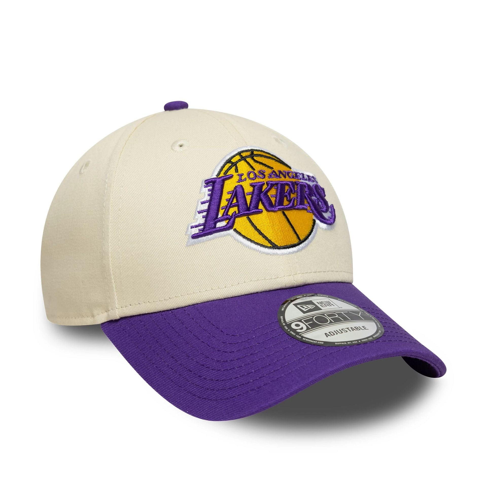 LA Lakers NBA Colour Block Cream 9FORTY Cap - Image 3