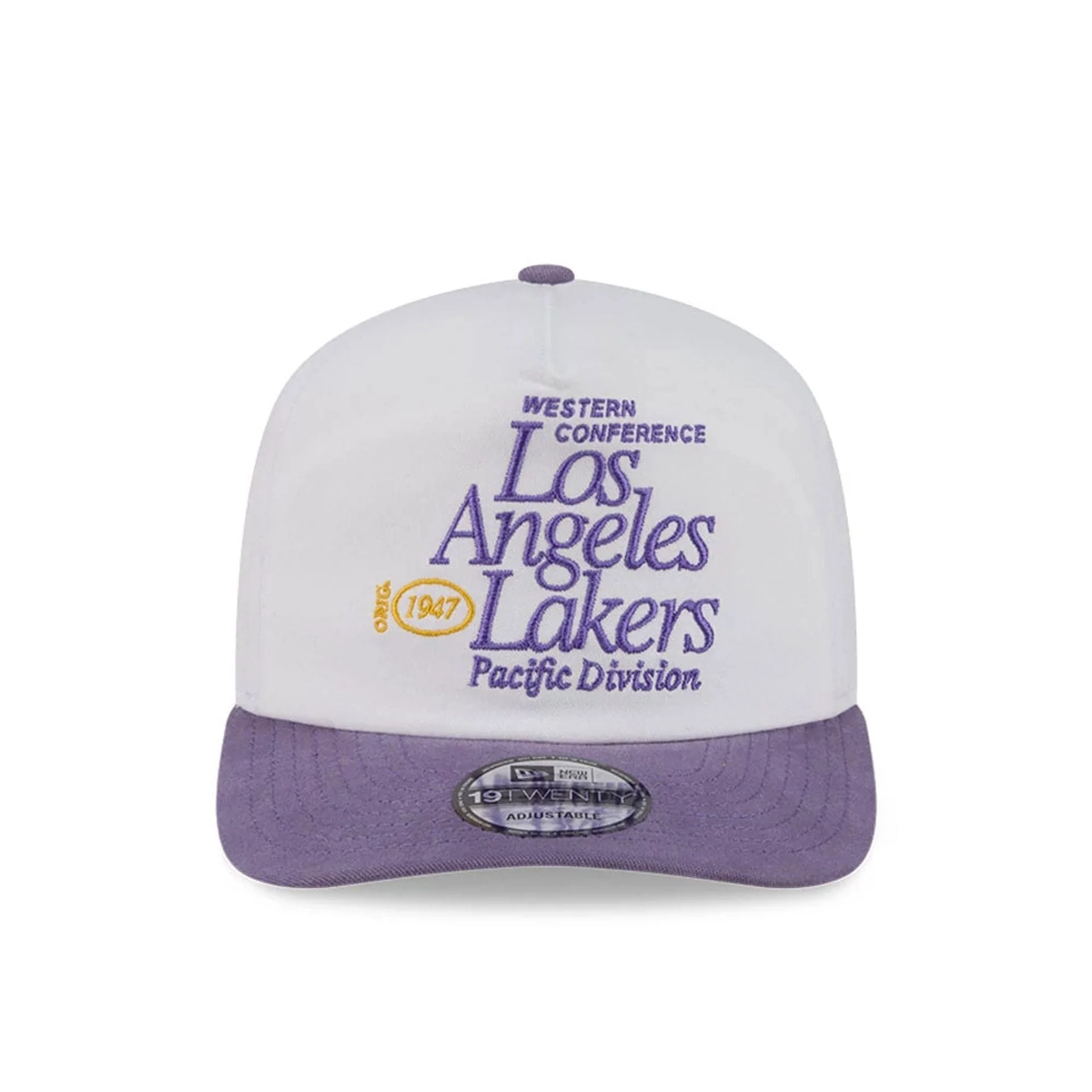LA Lakers NBA Conference White 19TWENTY Adjustable Cap - Image 3