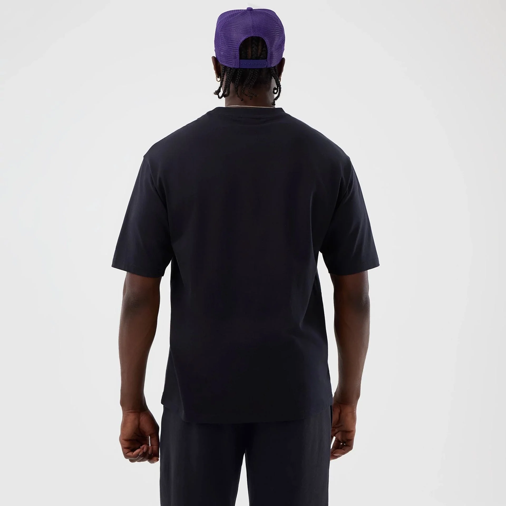 LA Lakers NBA Core Plus Navy Oversized T-Shirt - Image 2