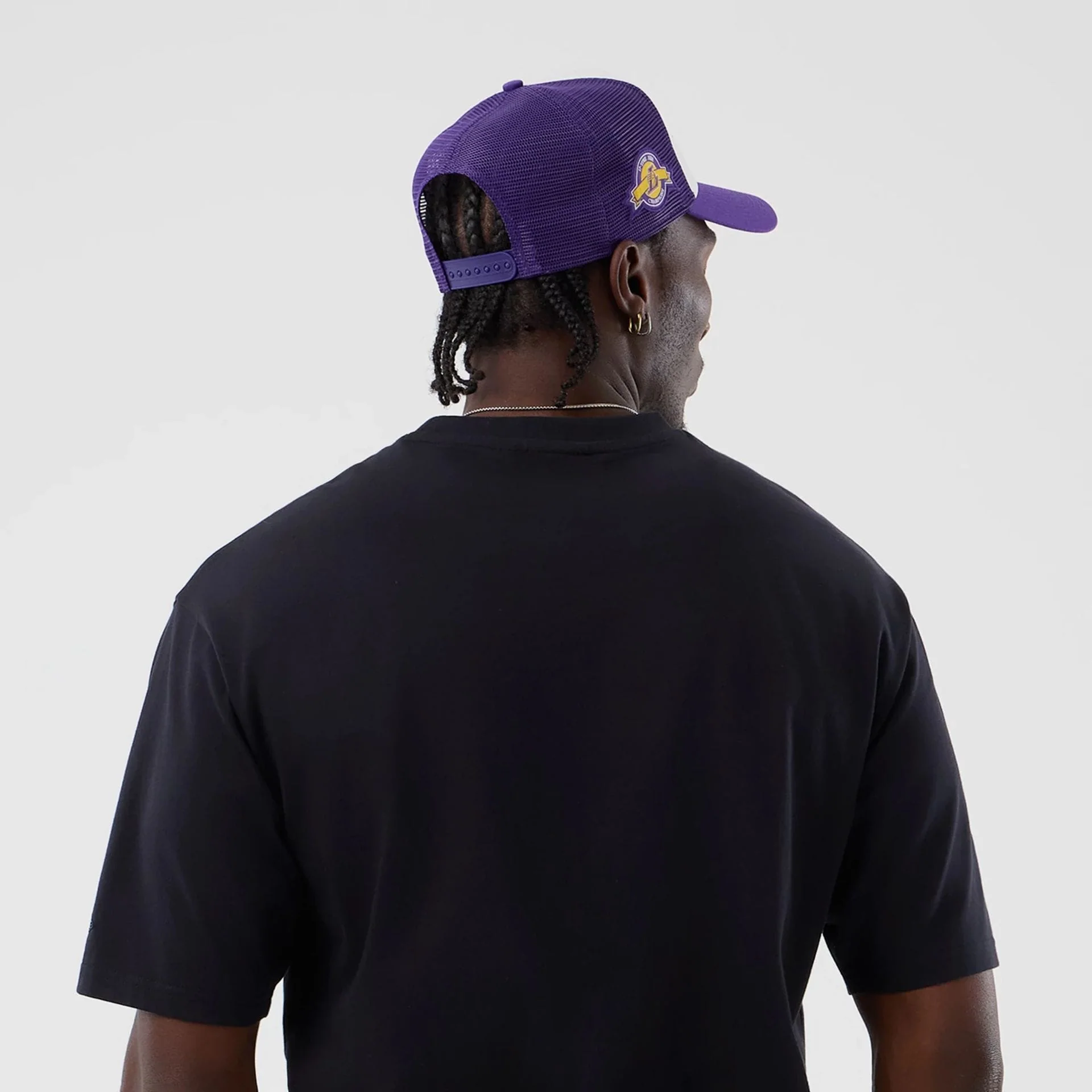 LA Lakers NBA Core Plus Navy Oversized T-Shirt - Image 7