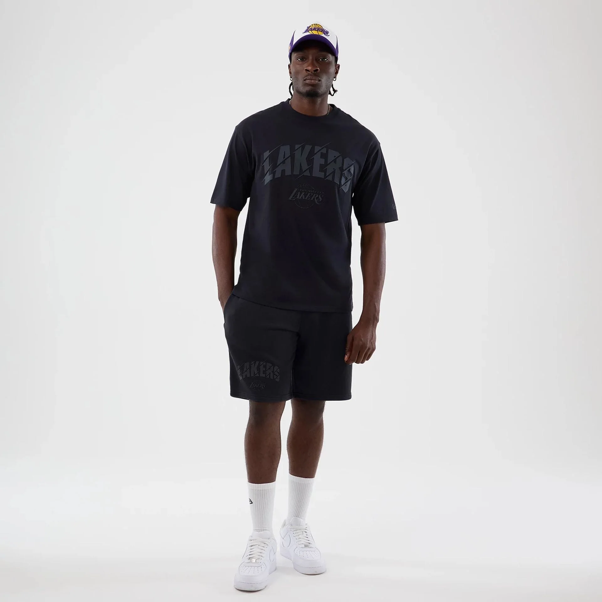 LA Lakers NBA Core Plus Navy Oversized T-Shirt - Image 8