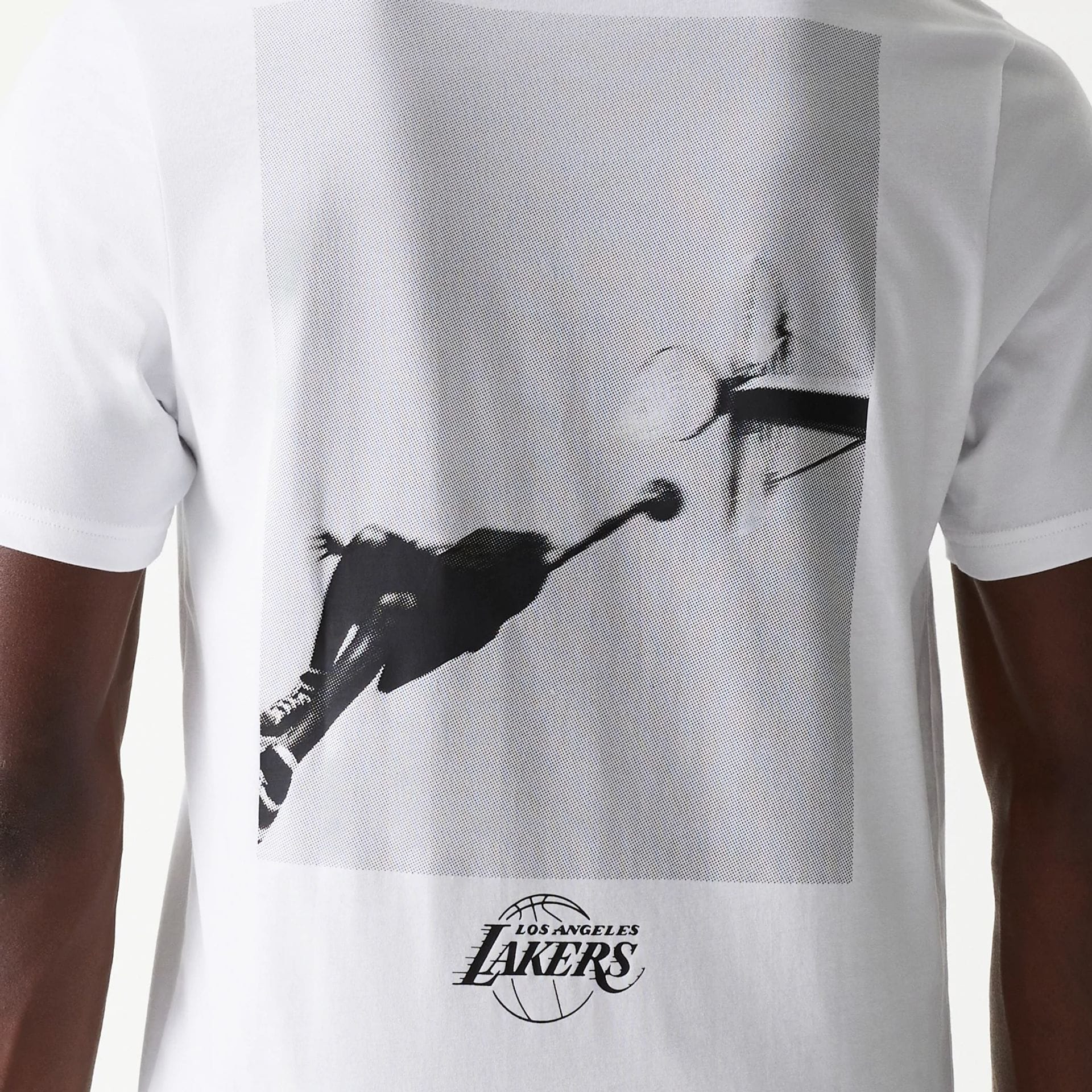LA Lakers NBA Court Graphic White T-Shirt - Image 4