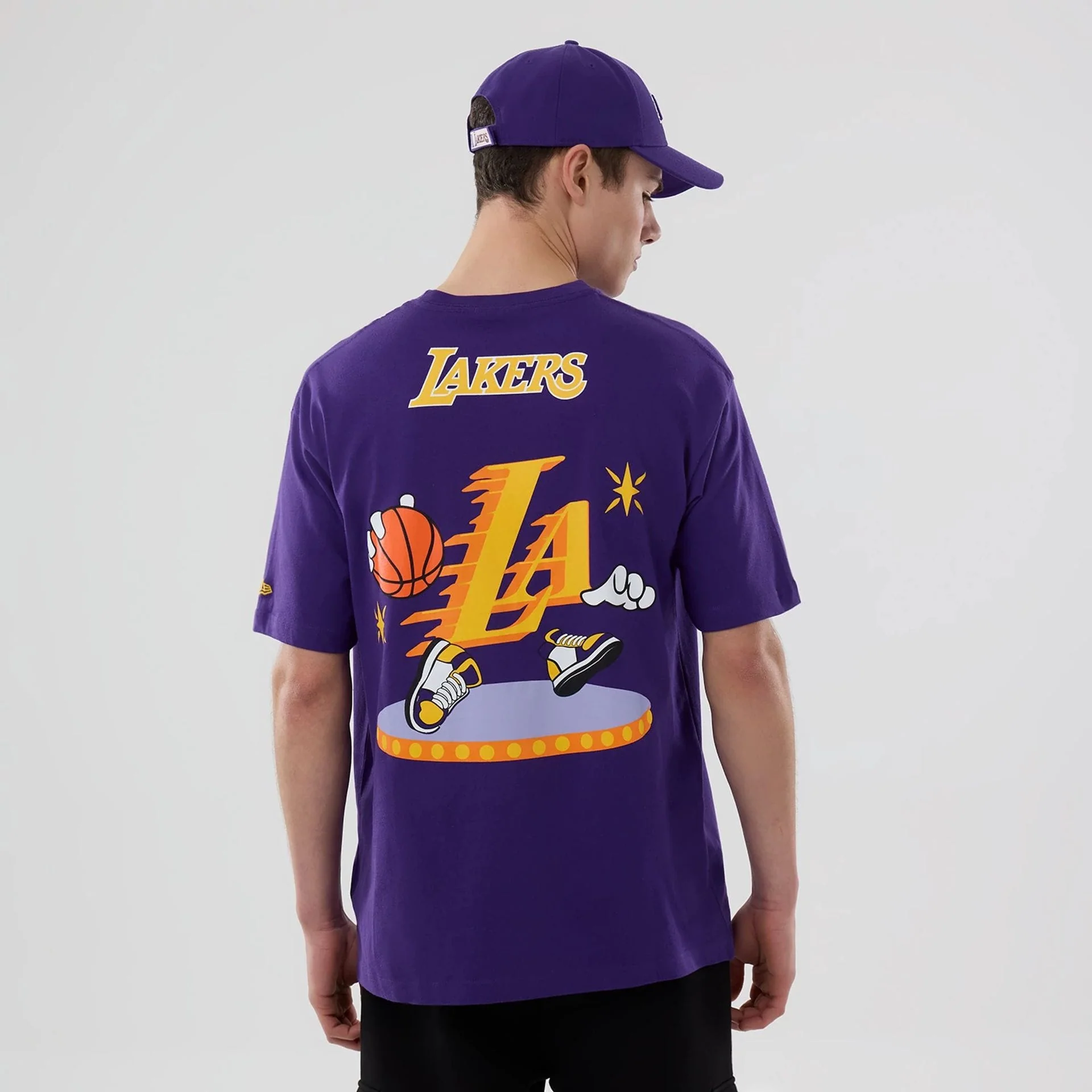 LA Lakers NBA Graphic Purple T-Shirt - Image 2