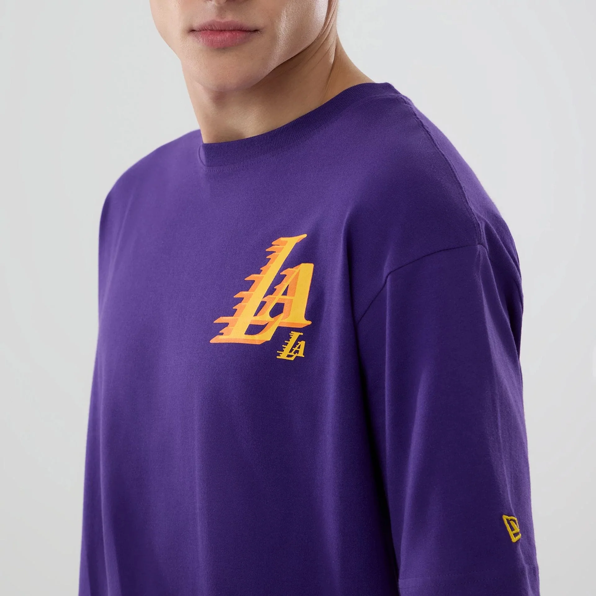 LA Lakers NBA Graphic Purple T-Shirt - Image 5