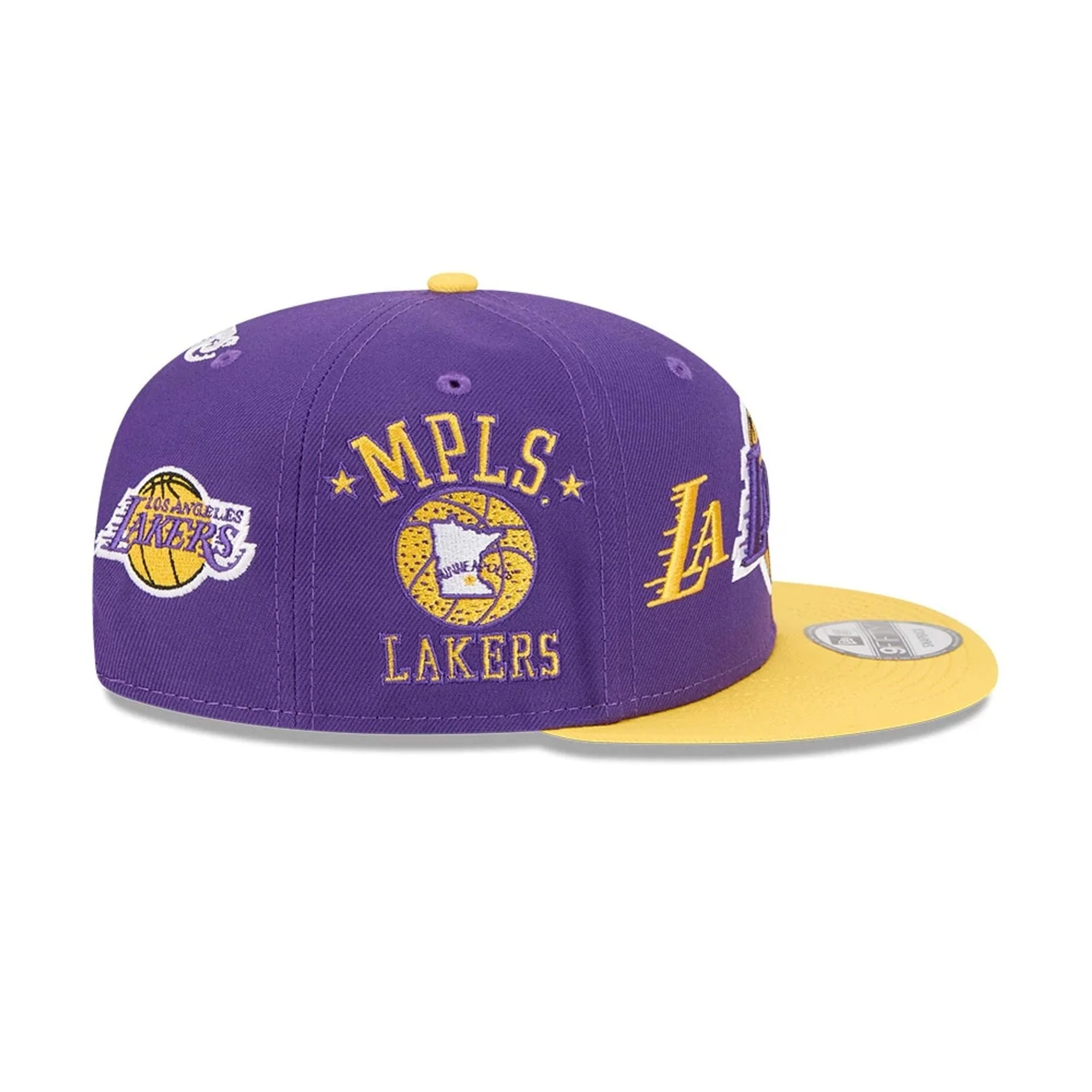 LA Lakers NBA Hardwood Classic ASG Purple 9FIFTY Snapback Adjustable Cap - Image 7
