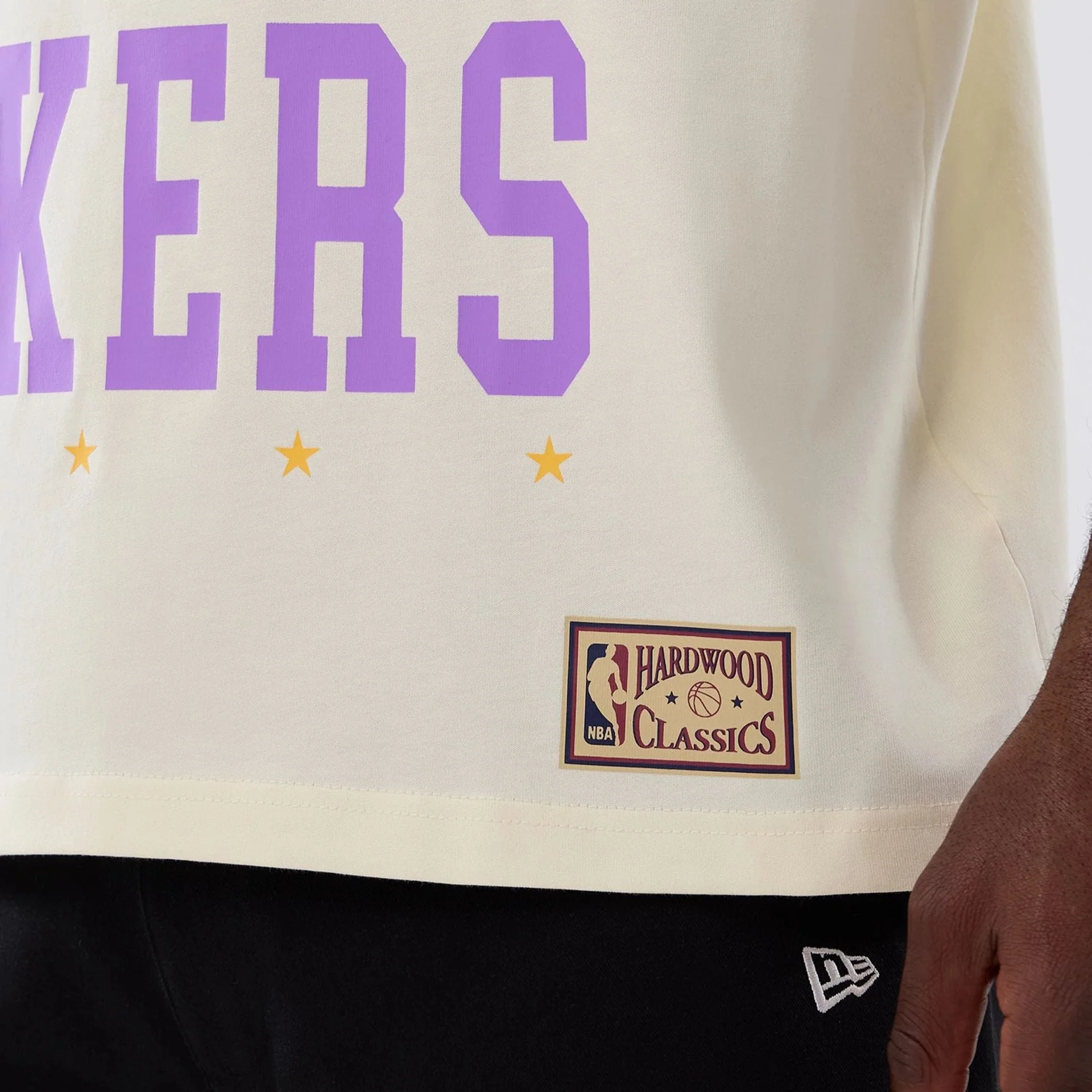 LA Lakers NBA Hardwood Classic Cream T-Shirt - Image 5