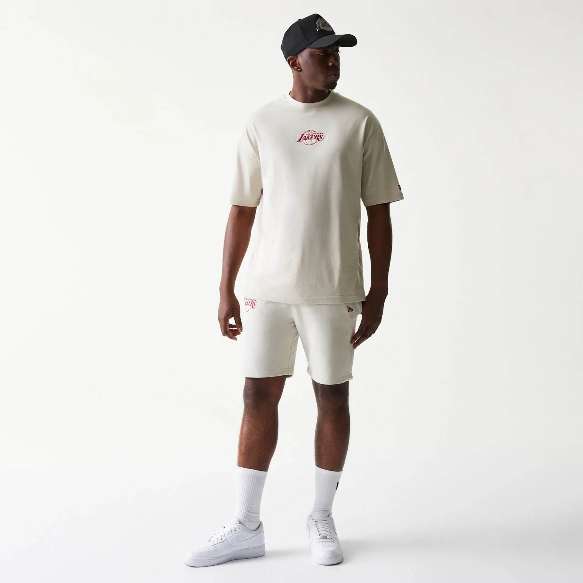 LA Lakers NBA League Essential Cream Shorts - Image 7